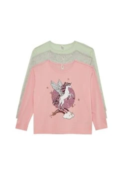 DeFacto 3Pack Unicorn Regular Fit- Longsleeve - Pink