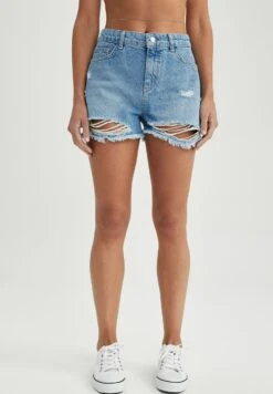 DeFacto Hot- Jeansshort - Blue