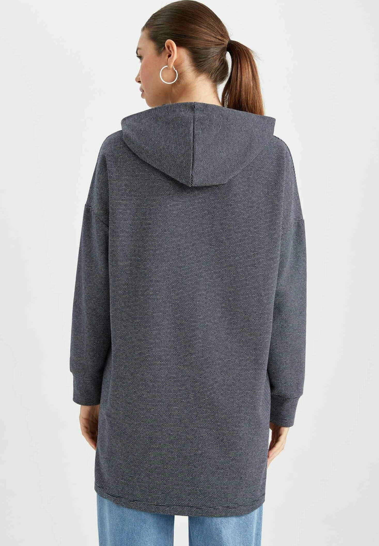 DeFacto Hoodie - Navy 5 DeFacto Hoodie - Navy - Afbeelding 3