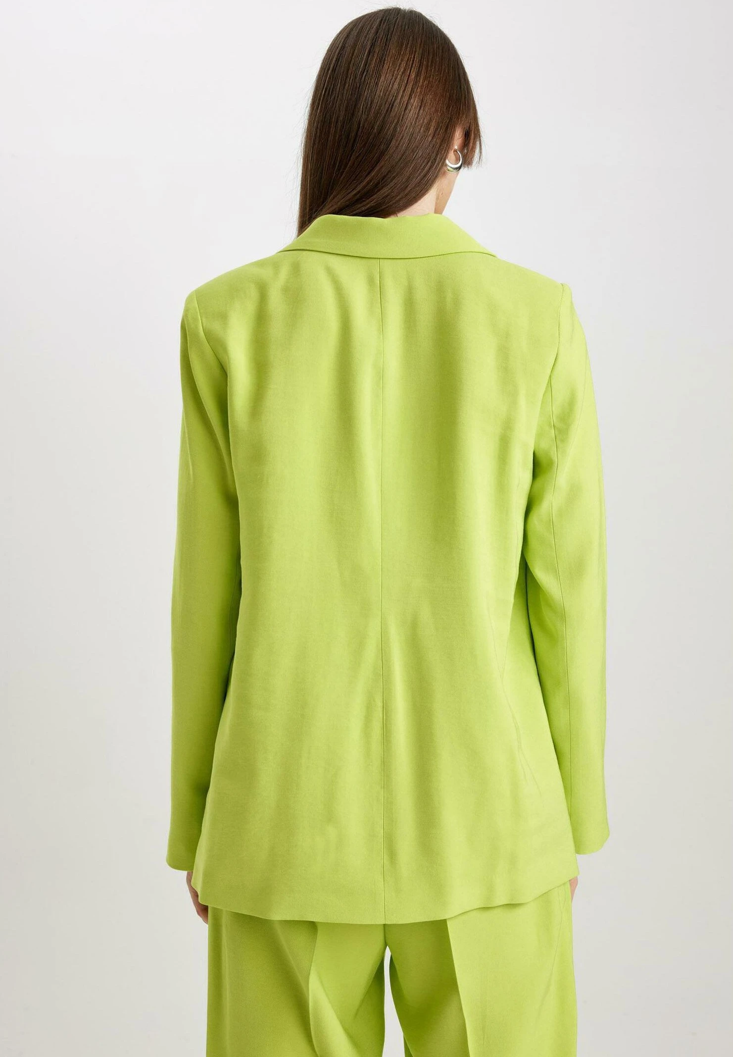 DeFacto Halflange Jas - Green 5 DeFacto Halflange Jas - Green - Afbeelding 3