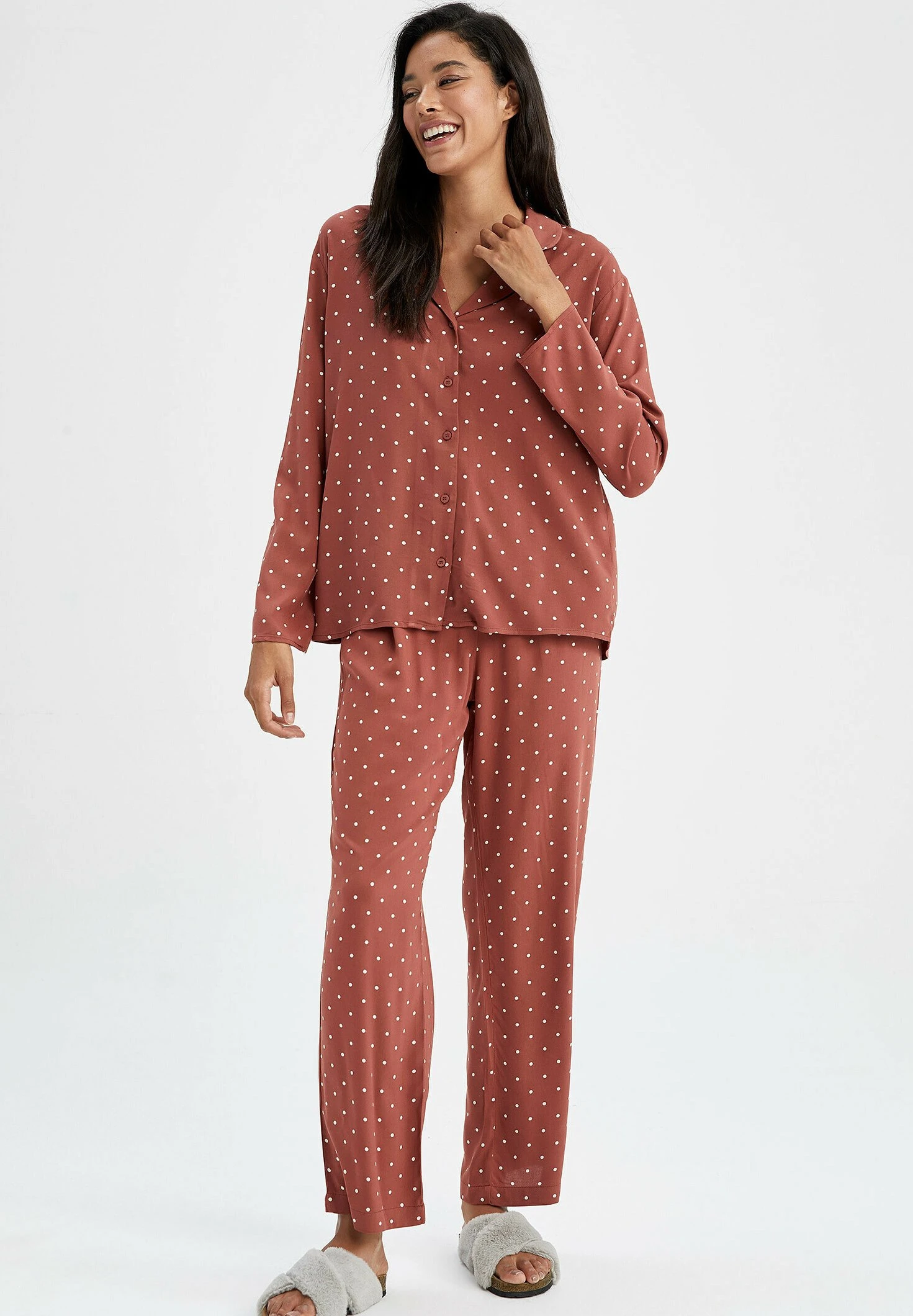 DeFacto Regular Fit - Pyjamabroek - Bordeaux 4 DeFacto Regular Fit - Pyjamabroek - Bordeaux - Afbeelding 2