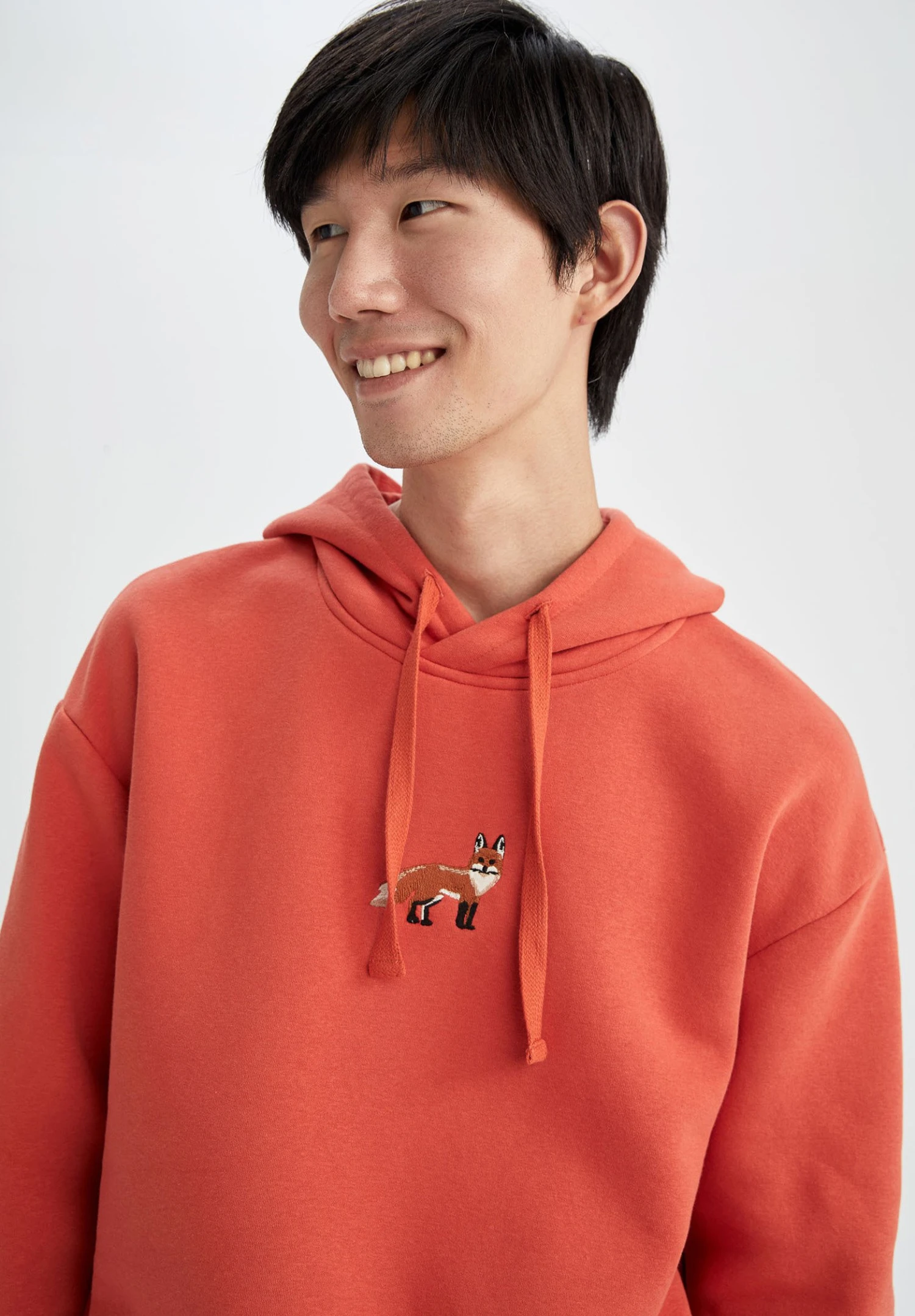 DeFacto Boxy Fit - Hoodie - Orange 6 DeFacto Boxy Fit - Hoodie - Orange - Afbeelding 4