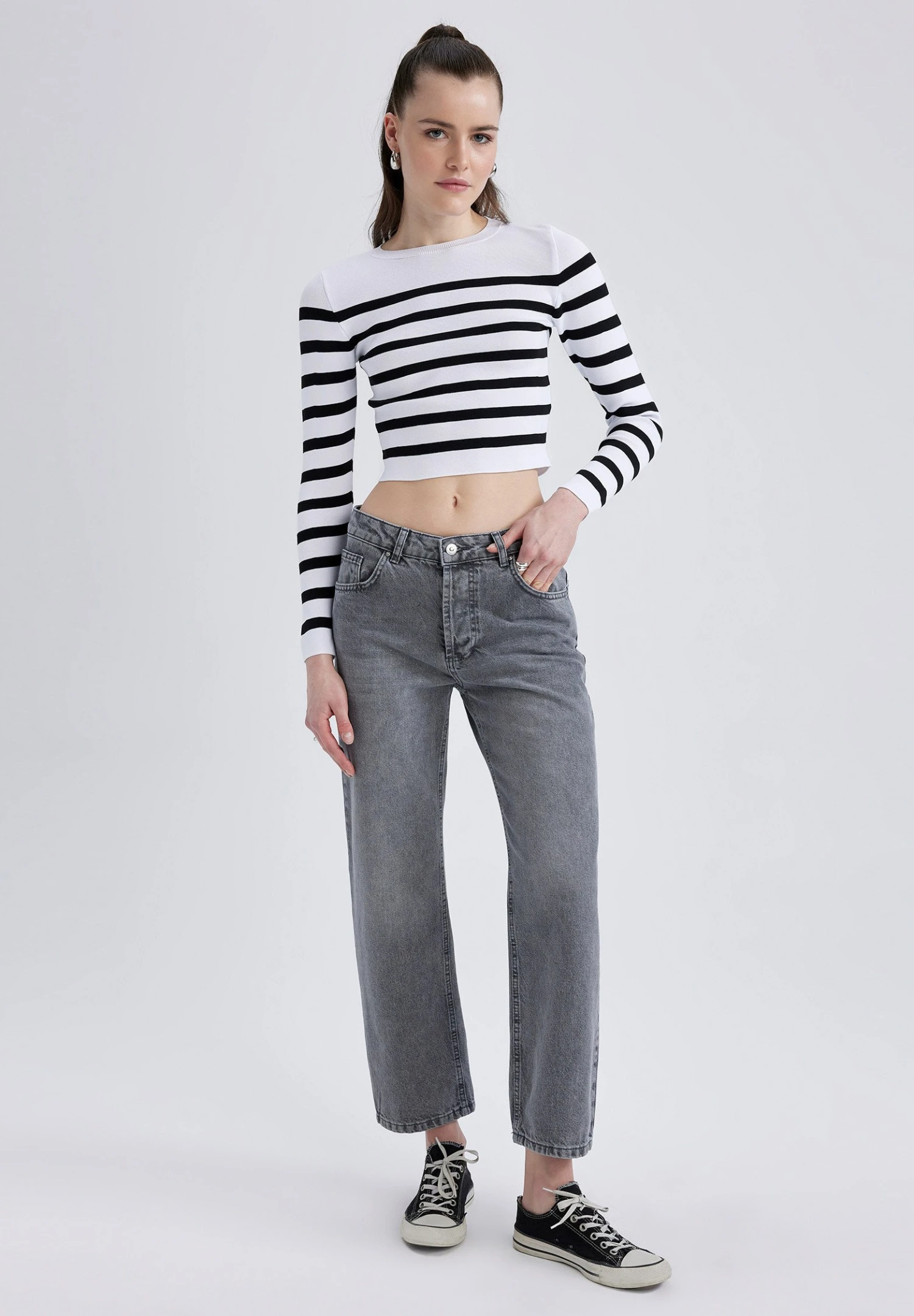 DeFacto Boyfriend - Straight Leg Jeans - Anthracite 4 DeFacto Boyfriend - Straight Leg Jeans - Anthracite - Afbeelding 2