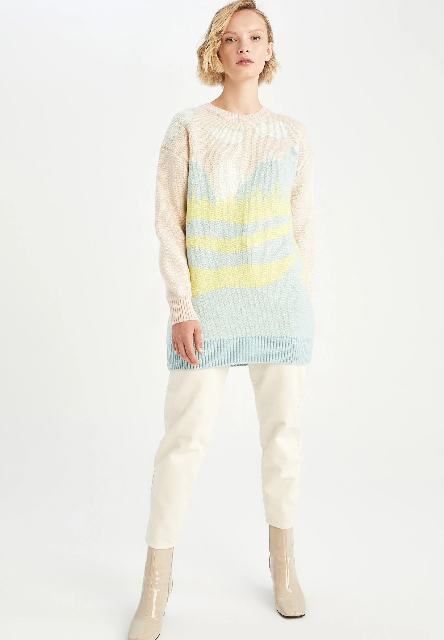 DeFacto Regular Fit- Trui - Pink 4 DeFacto Regular Fit- Trui - Pink - Afbeelding 2