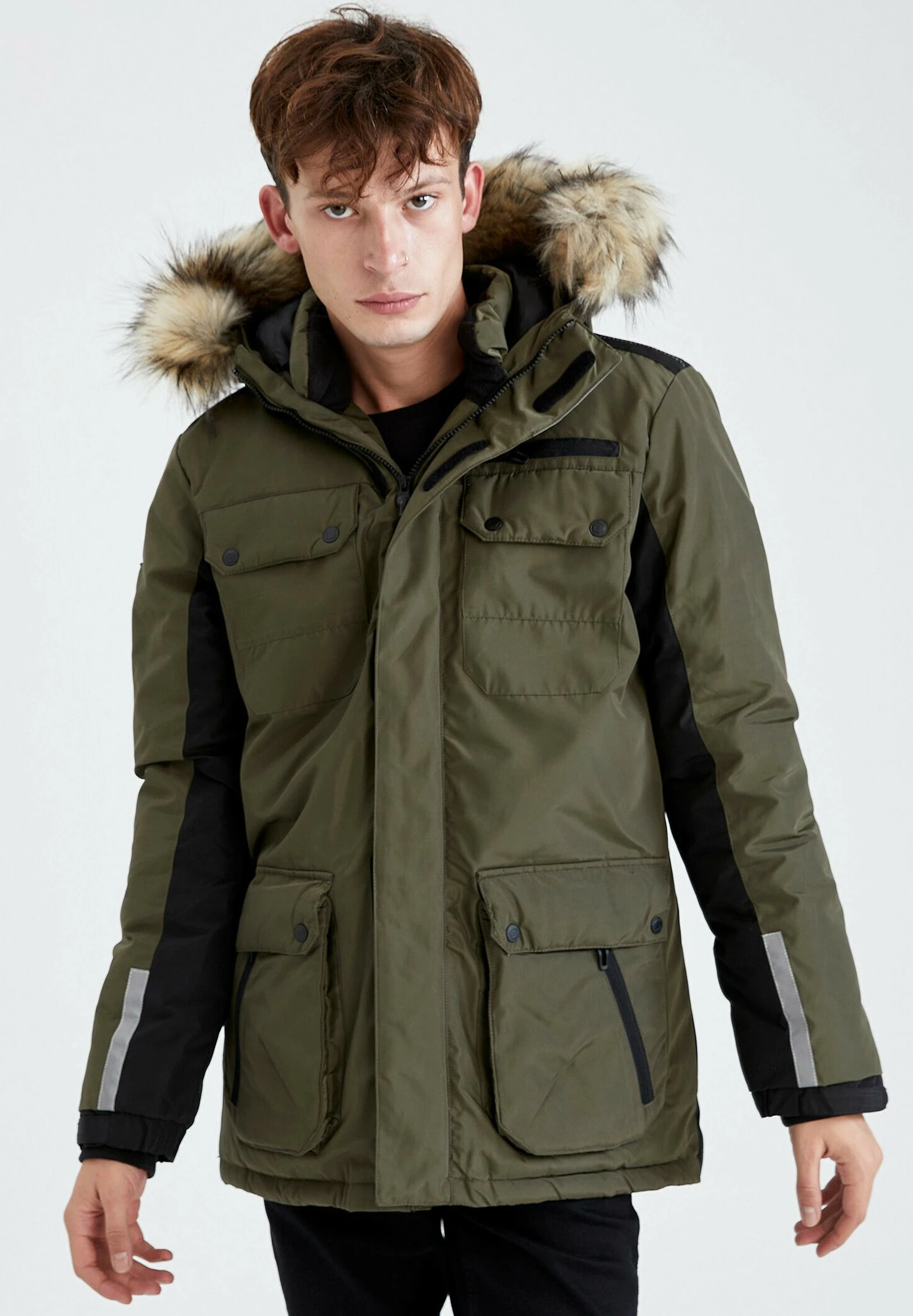 DeFacto Slim Fit - Winterjas - Green 3 DeFacto Slim Fit - Winterjas - Green