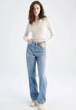 DeFacto Slim Fit - Trui - Beige -DeFacto 3694af8d73654c6dbaafdc0998e22011