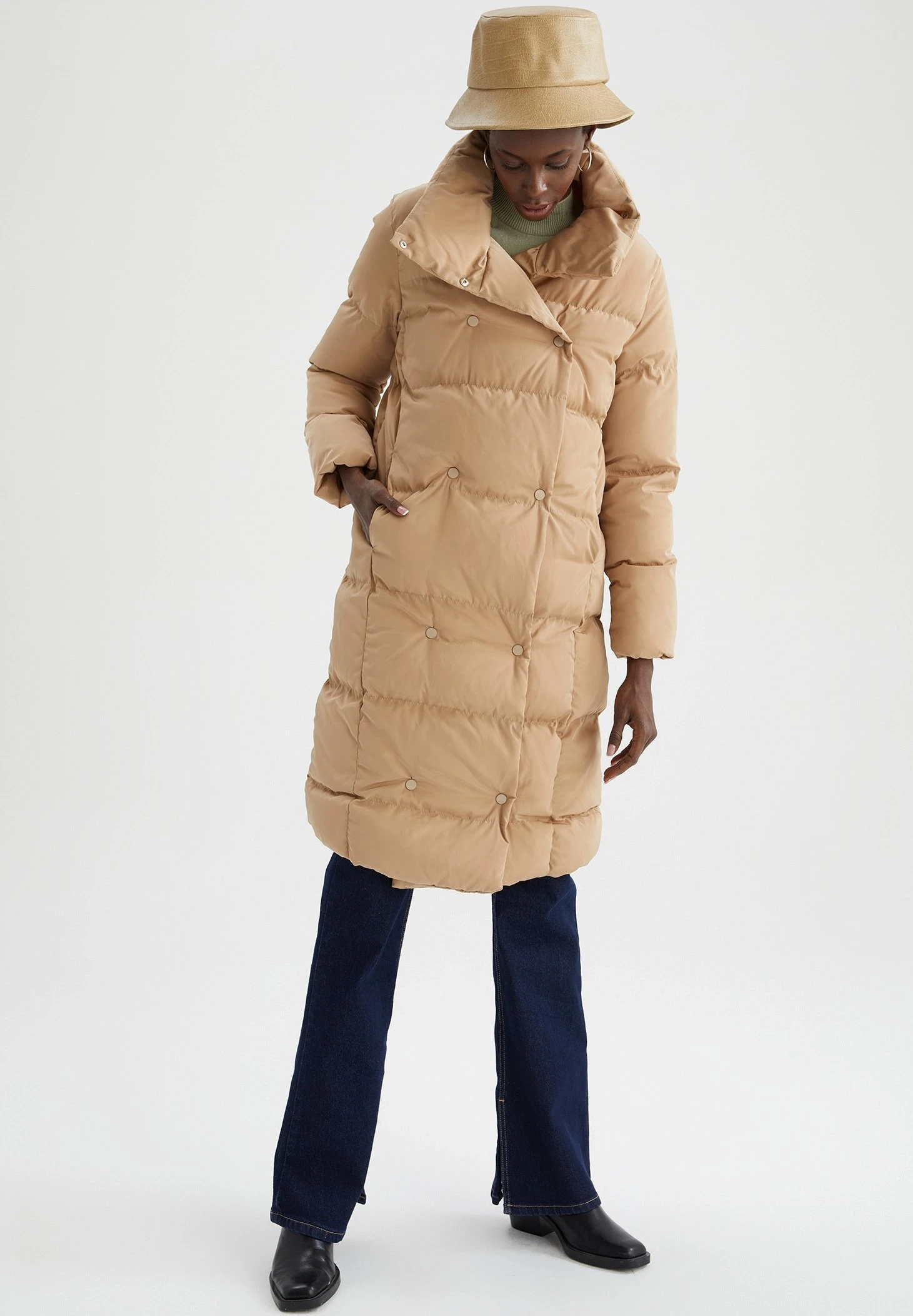 DeFacto Oversize- Winterjas - Beige 4 DeFacto Oversize- Winterjas - Beige - Afbeelding 2