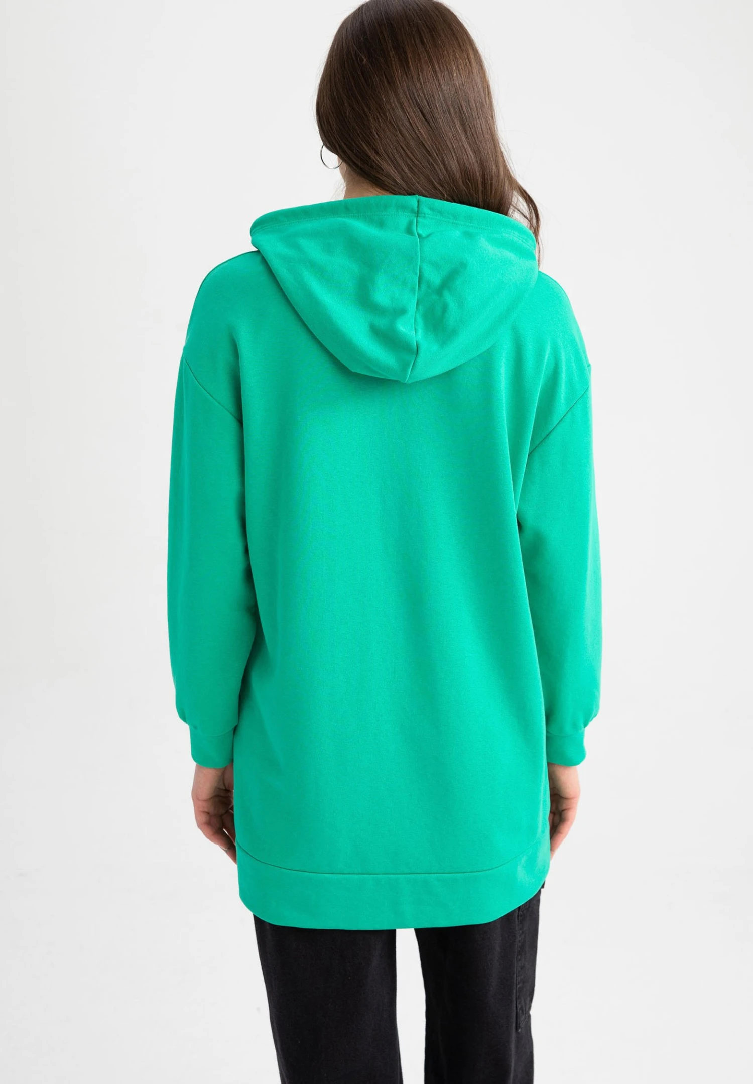 DeFacto Relax Fit- Hoodie - Green 5 DeFacto Relax Fit- Hoodie - Green - Afbeelding 3