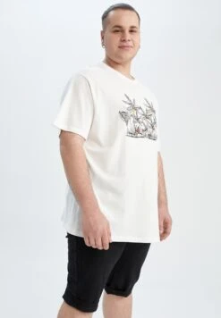 DeFacto Plussize- T-Shirt Print - White 7 DeFacto Plussize- T-Shirt Print - White -DeFacto 373e060bb1da4430af943caf4fbc2b1a