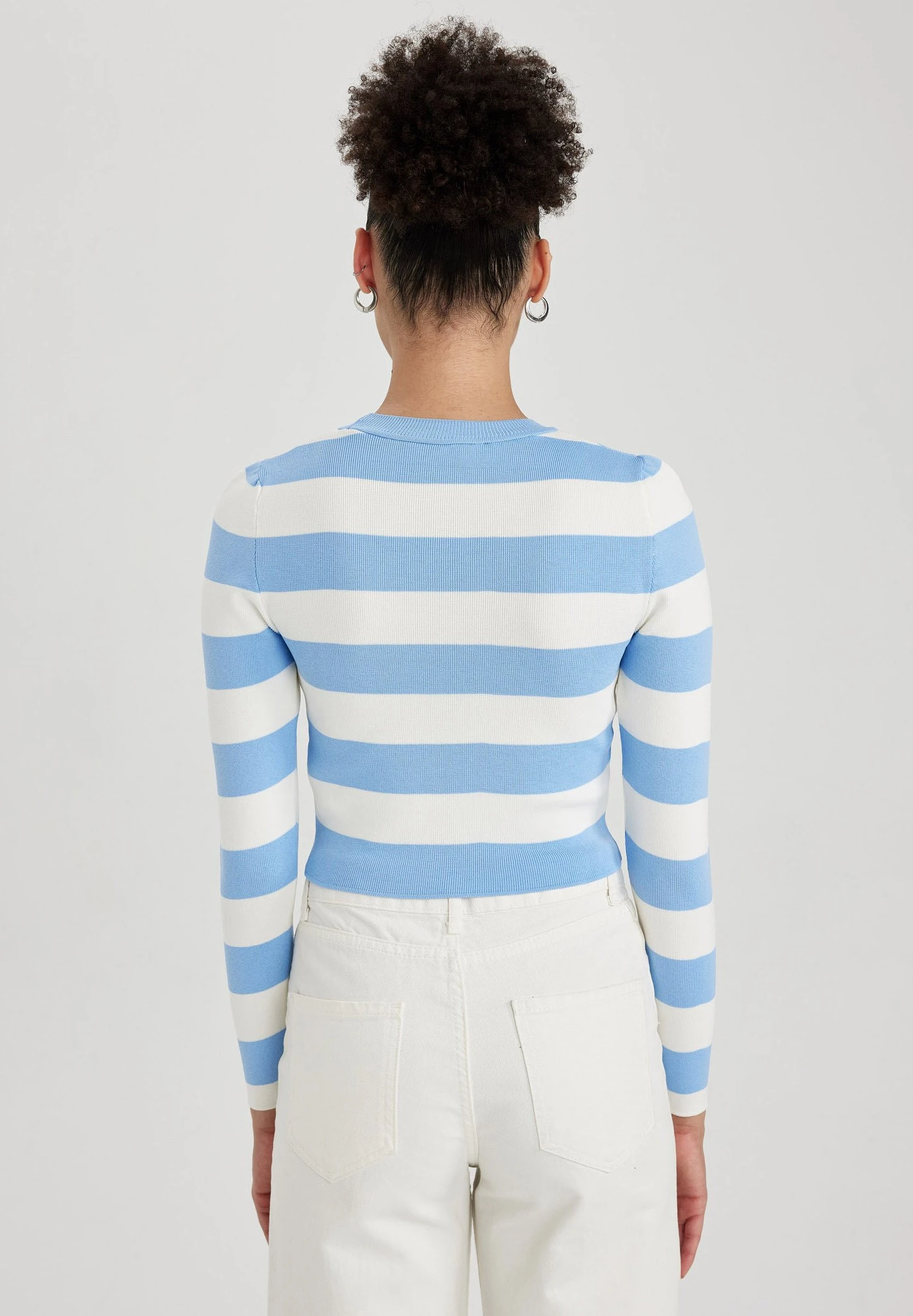 DeFacto Slim Fit - Trui - Blue 5 DeFacto Slim Fit - Trui - Blue - Afbeelding 3