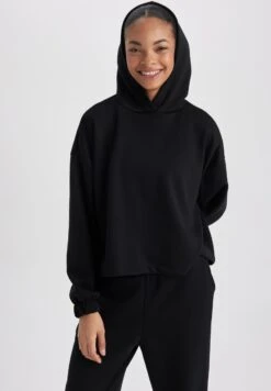 DeFacto Oversize Fit - Hoodie - Black