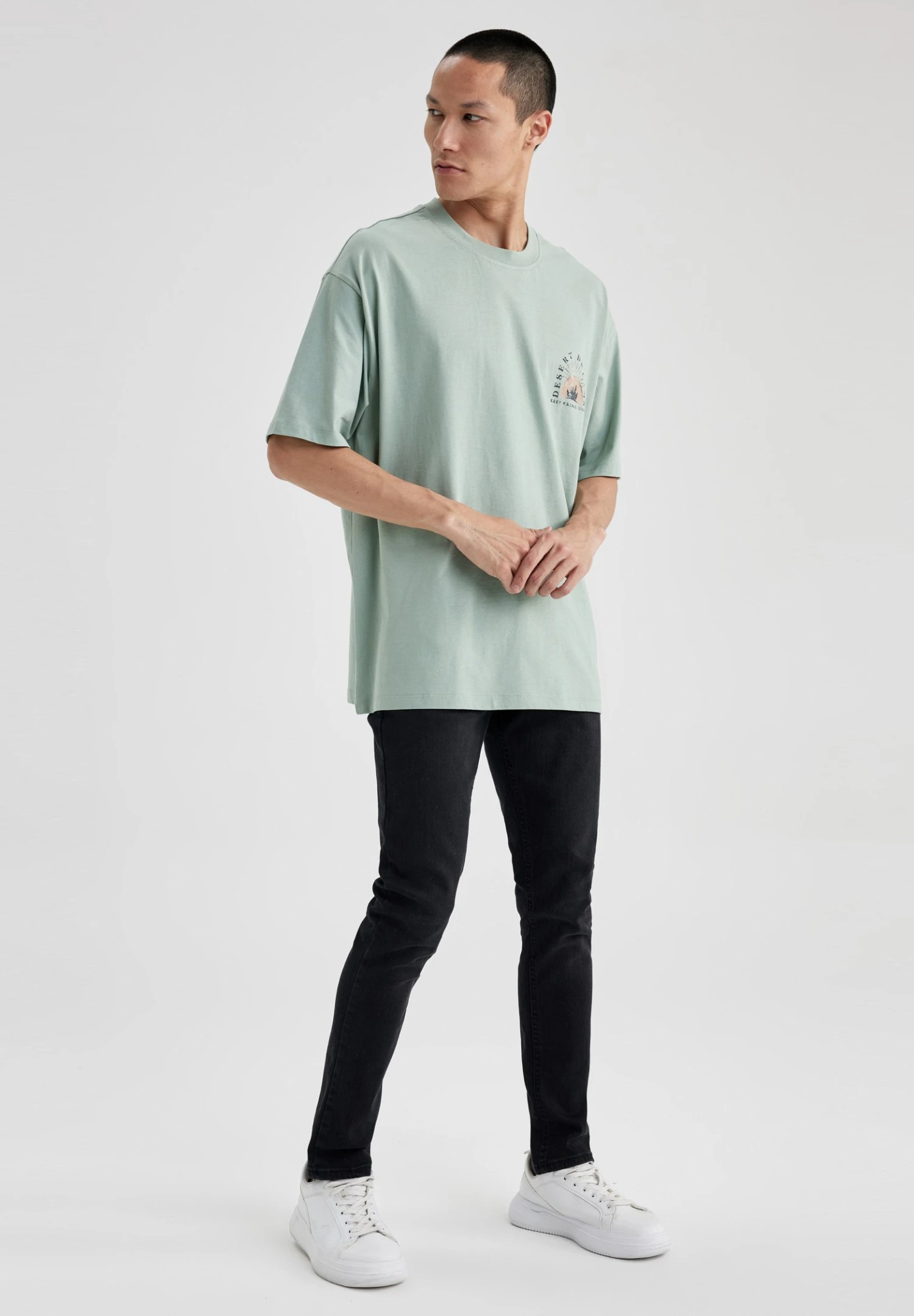 DeFacto T-Shirt Print - Green 4 DeFacto T-Shirt Print - Green - Afbeelding 2