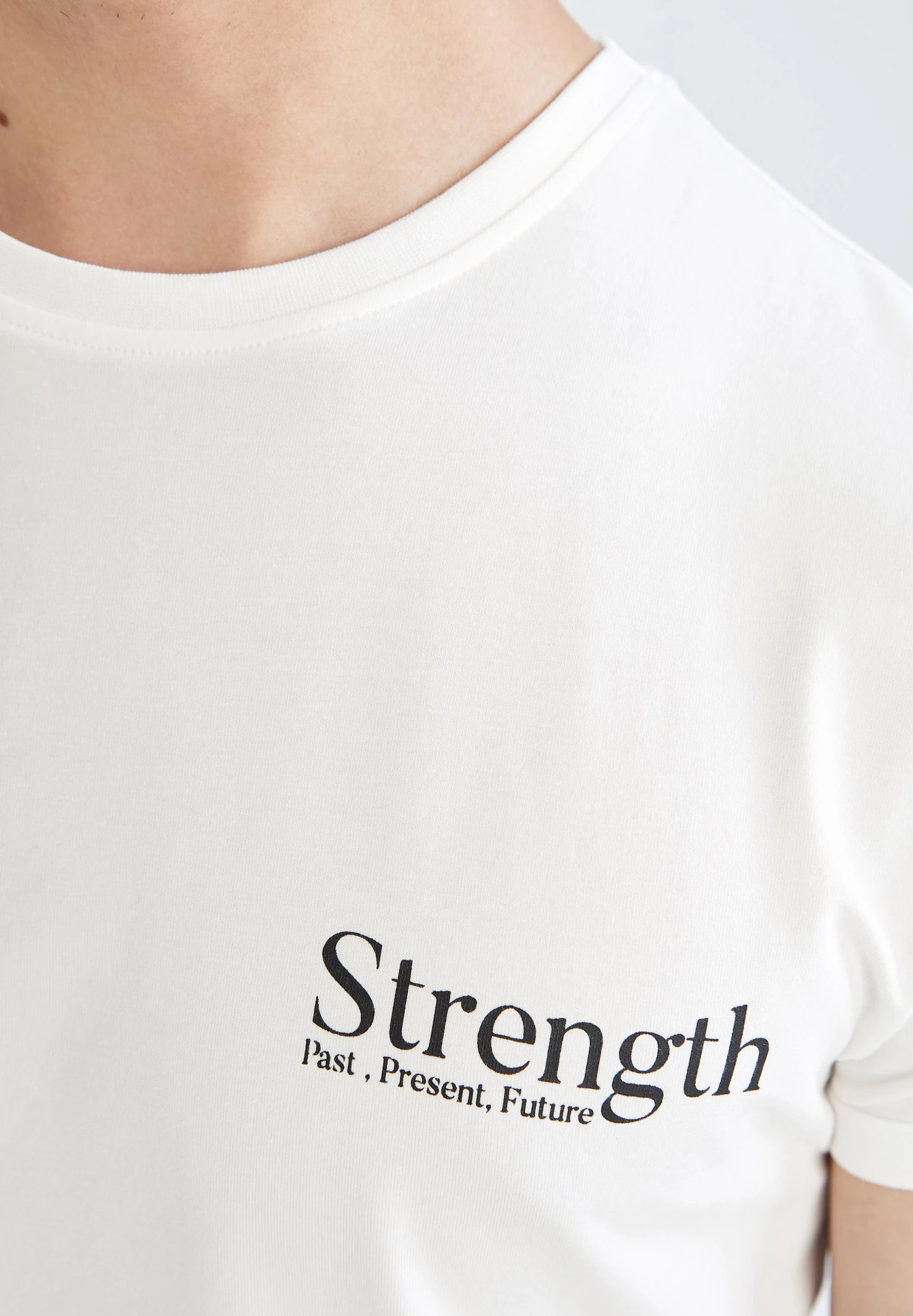 DeFacto Muscle Fit - T-Shirt Print - Ecru 6 DeFacto Muscle Fit - T-Shirt Print - Ecru - Afbeelding 4