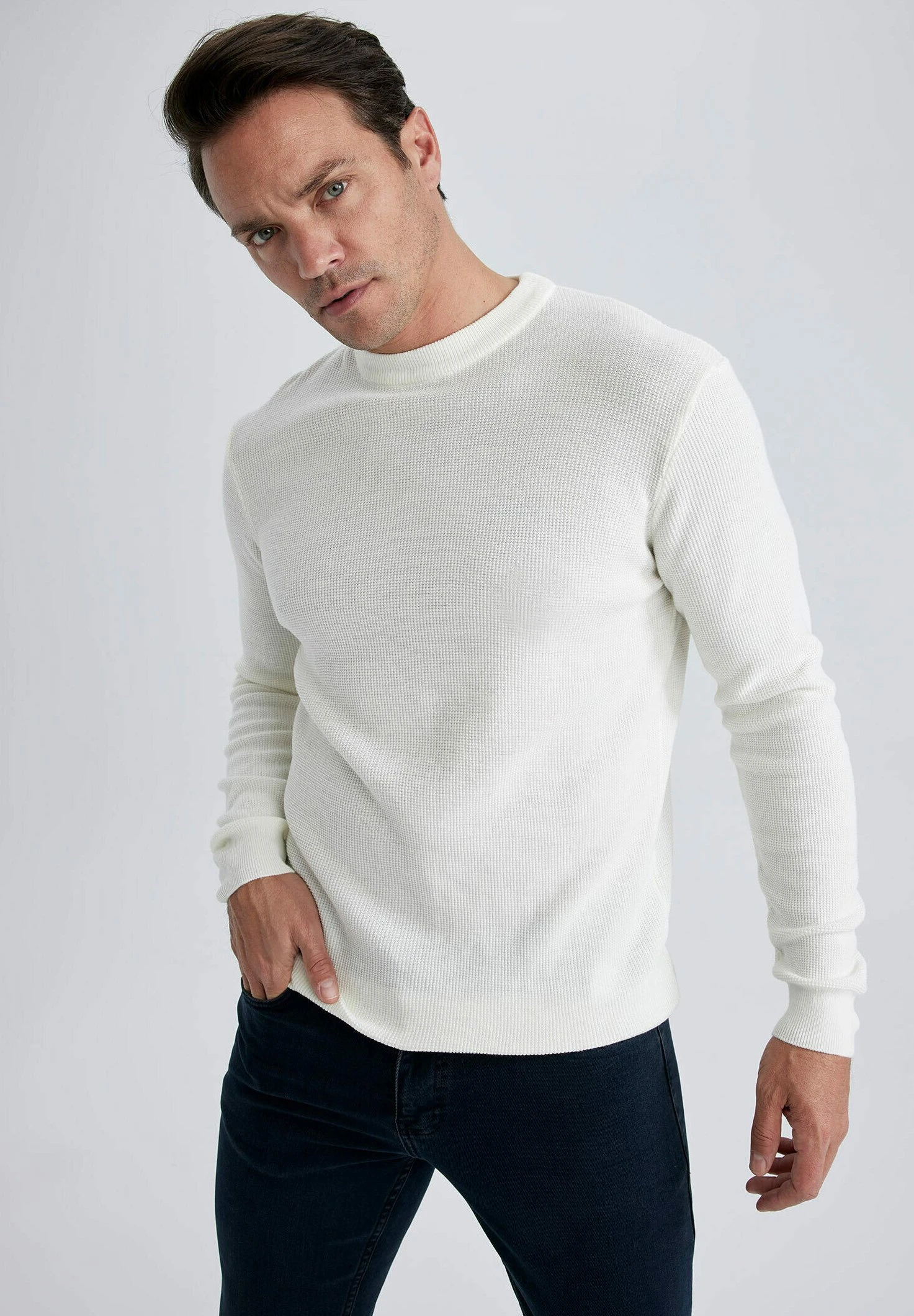 DeFacto Standard Fit - Trui - Ecru 3 DeFacto Standard Fit - Trui - Ecru