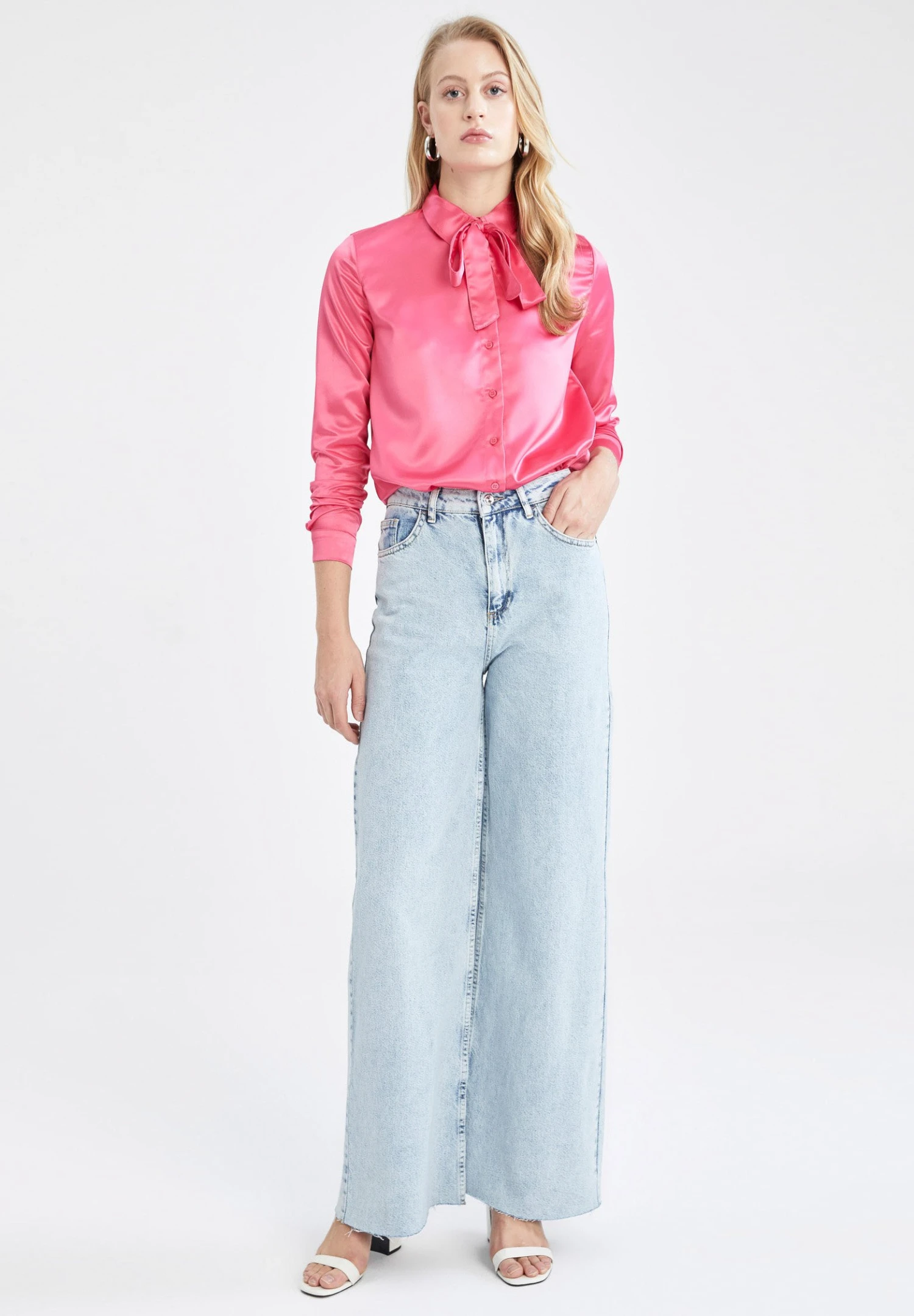 DeFacto Regular Fit- Overhemdblouse - Pink 4 DeFacto Regular Fit- Overhemdblouse - Pink - Afbeelding 2