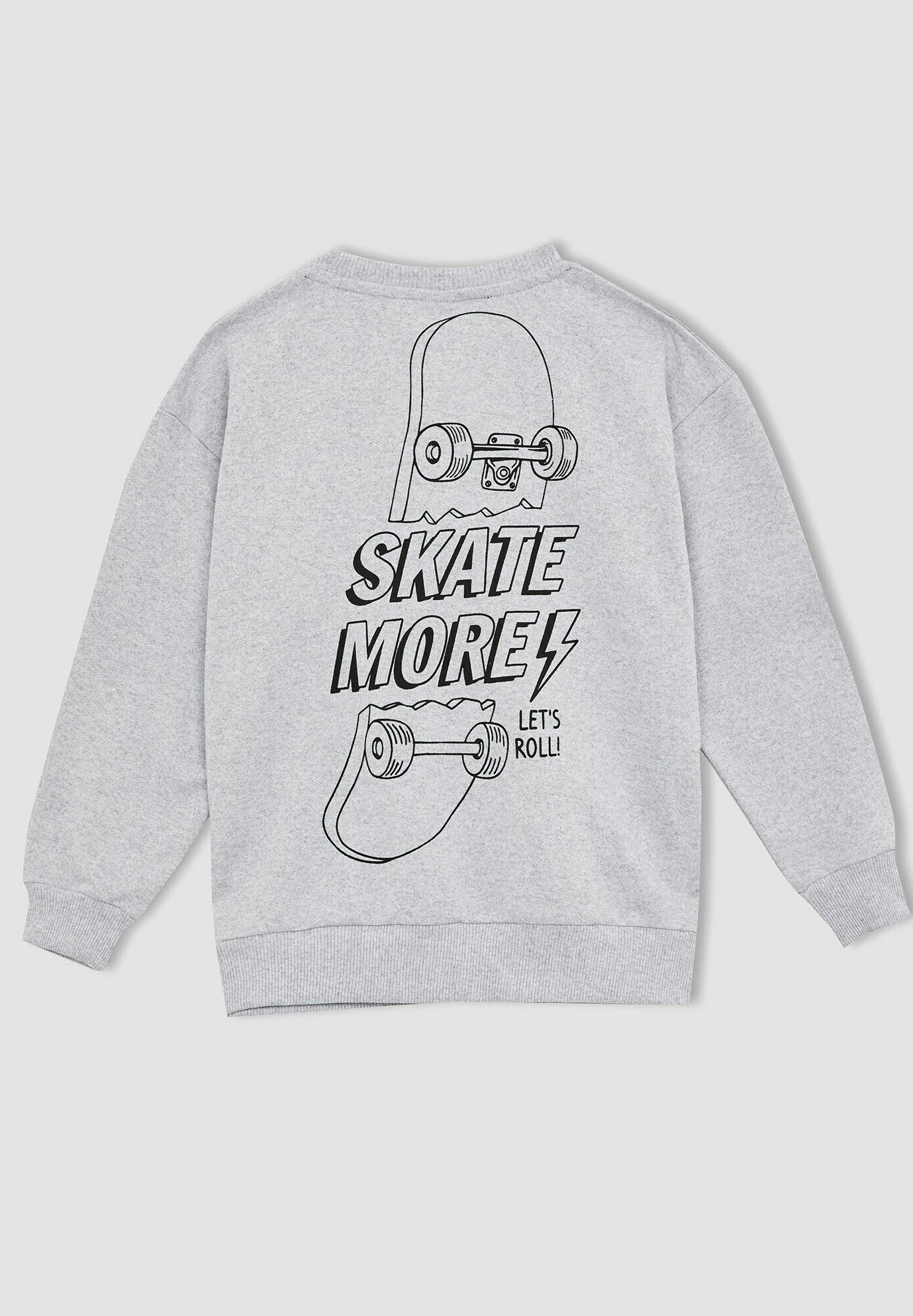 DeFacto Oversize Fit - Sweater - Grey 4 DeFacto Oversize Fit - Sweater - Grey - Afbeelding 2