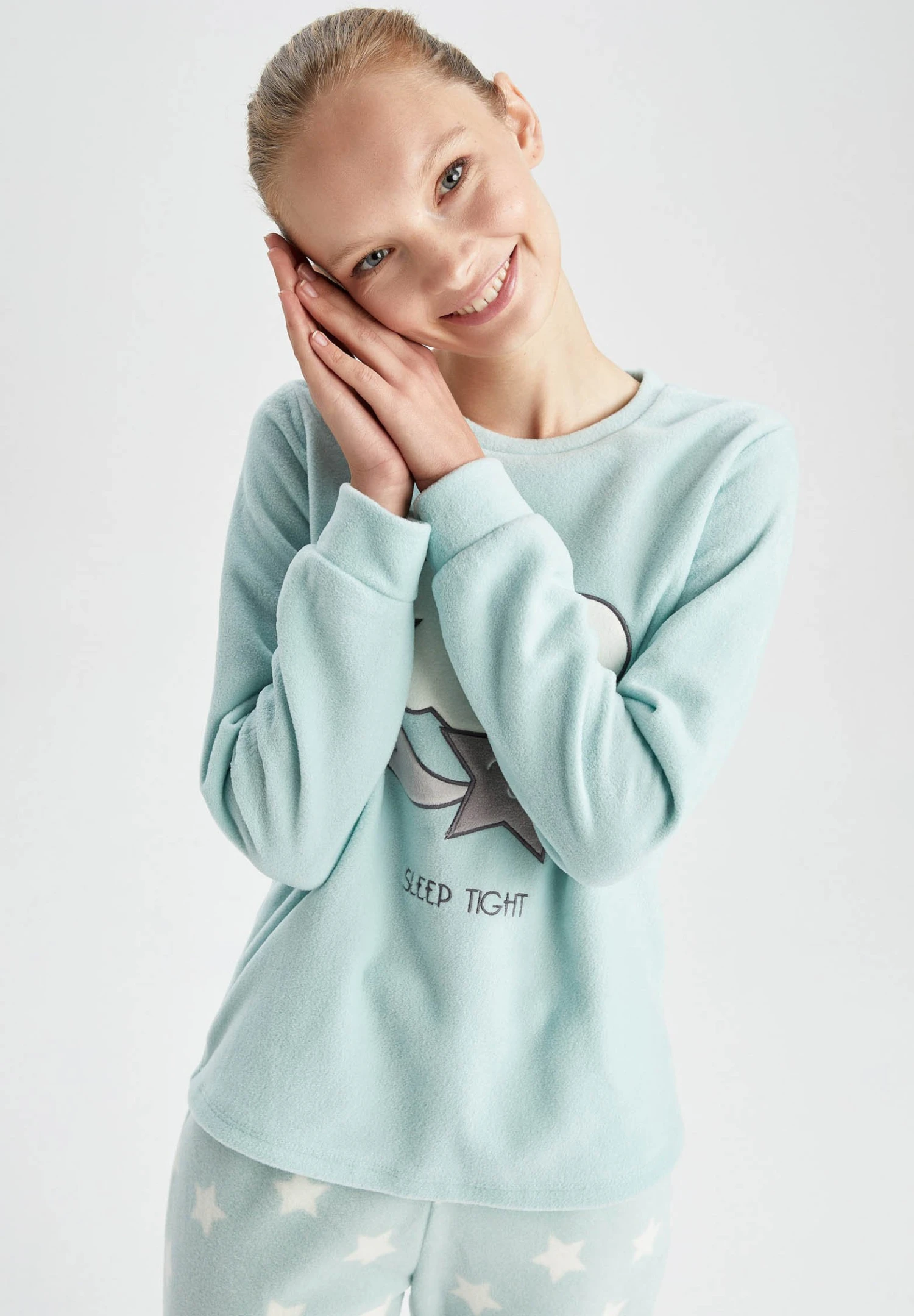 DeFacto Regular Fit- Pyjama - Turquoise 5 DeFacto Regular Fit- Pyjama - Turquoise - Afbeelding 3