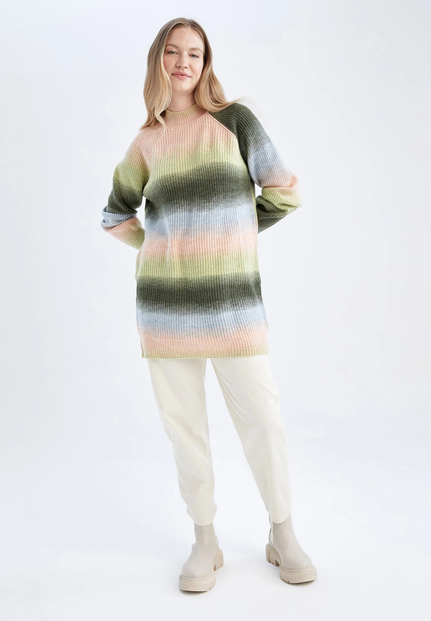 DeFacto Regular Fit - Trui - Green 4 DeFacto Regular Fit - Trui - Green - Afbeelding 2