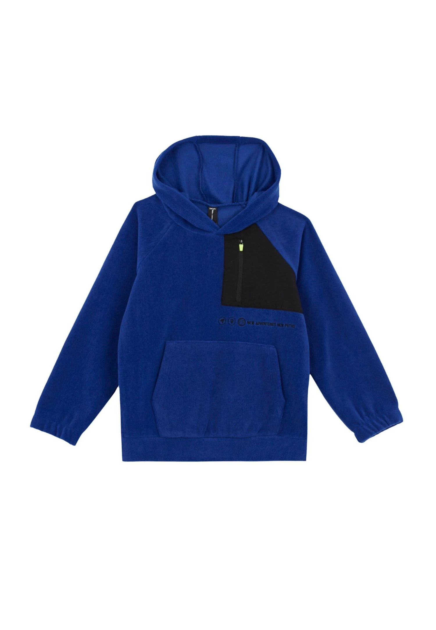 DeFacto Regular Fit - Hoodie - Blue 3 DeFacto Regular Fit - Hoodie - Blue