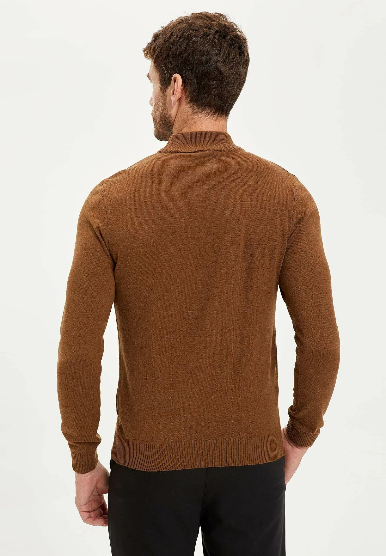 DeFacto Slim Fit - Trui - Brown 4 DeFacto Slim Fit - Trui - Brown - Afbeelding 2