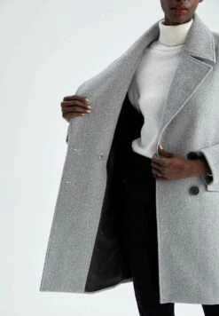 DeFacto Regular Fit- Halflange Jas - Grey 10 DeFacto Regular Fit- Halflange Jas - Grey -DeFacto 3cf110514002465784bbb566fcd011f5