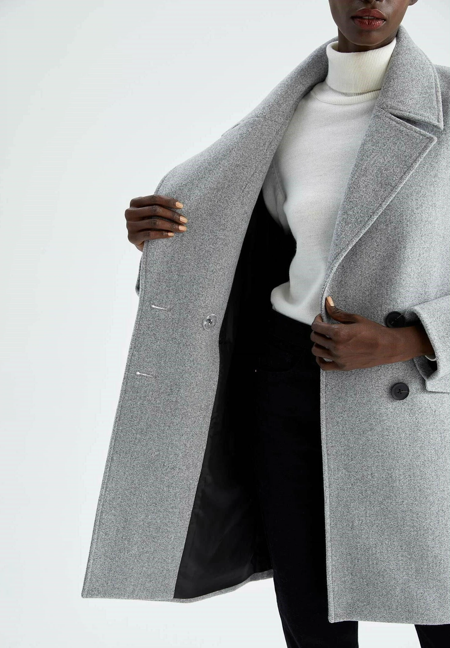 DeFacto Regular Fit- Halflange Jas - Grey 6 DeFacto Regular Fit- Halflange Jas - Grey - Afbeelding 4