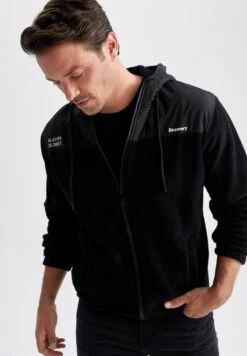DeFacto Relax Fit Discovery Adventures- Sweater Met Rits - Black -DeFacto 3d6de56704eb4a8196df821c9cc89800