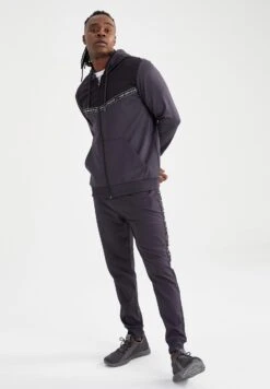 DeFacto Slim Fit - Sweater Met Rits - Anthracite