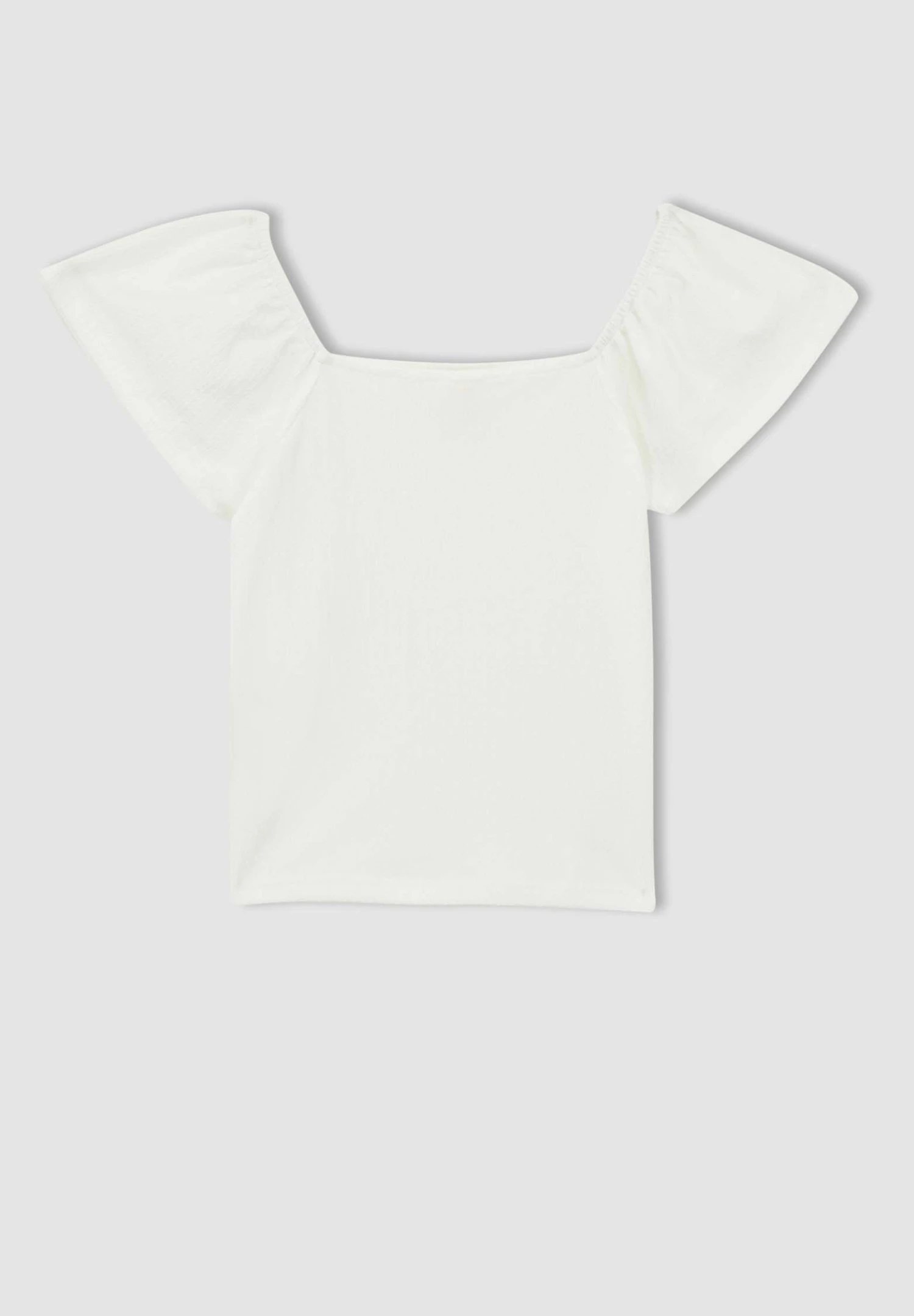 DeFacto Regular Fit- T-Shirt Basic - White 4 DeFacto Regular Fit- T-Shirt Basic - White - Afbeelding 2