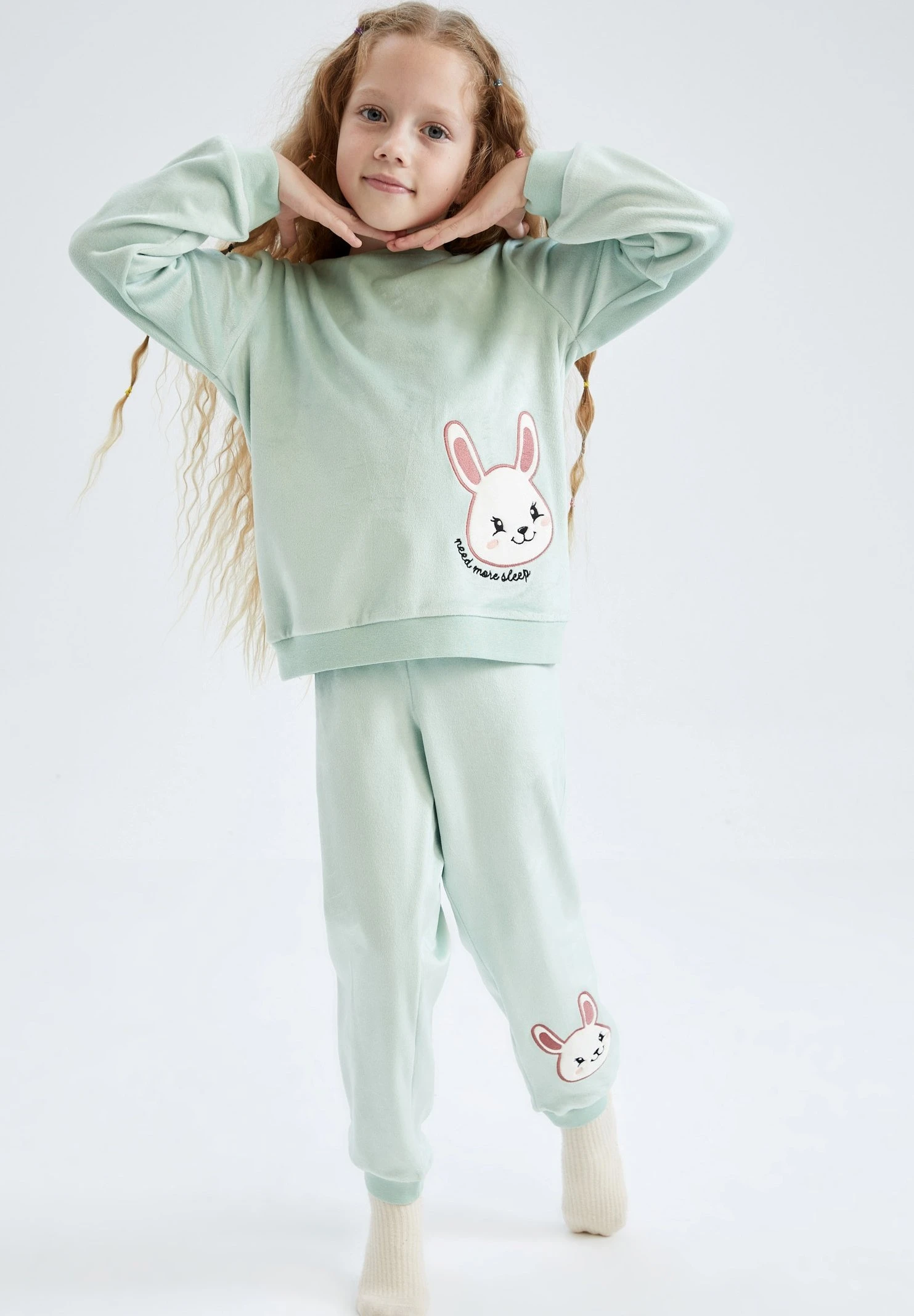 DeFacto Regular Fit - Pyjama - Turquoise 4 DeFacto Regular Fit - Pyjama - Turquoise - Afbeelding 2