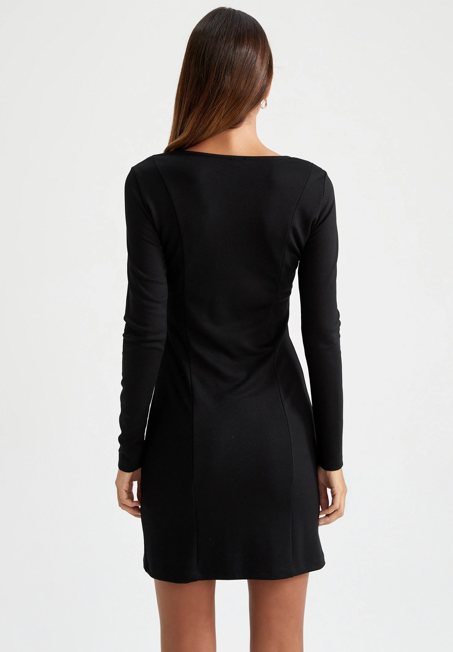 DeFacto Bodycon- Etui-Jurk - Black 5 DeFacto Bodycon- Etui-Jurk - Black - Afbeelding 3