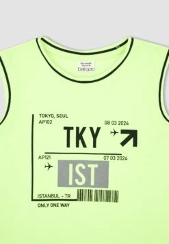 DeFacto Regular Fit- Top - Yellow -DeFacto 42931660250d43a2b6102c41af6baa77