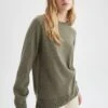 DeFacto Trui - Khaki -DeFacto 43005f98af154a8fbf98ff555973b035