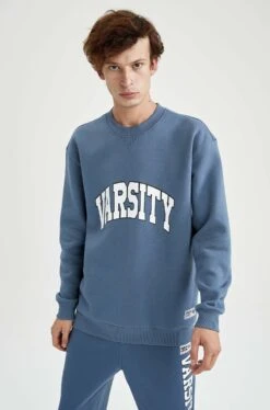 DeFacto Loose Fit - Sweater - Indigo