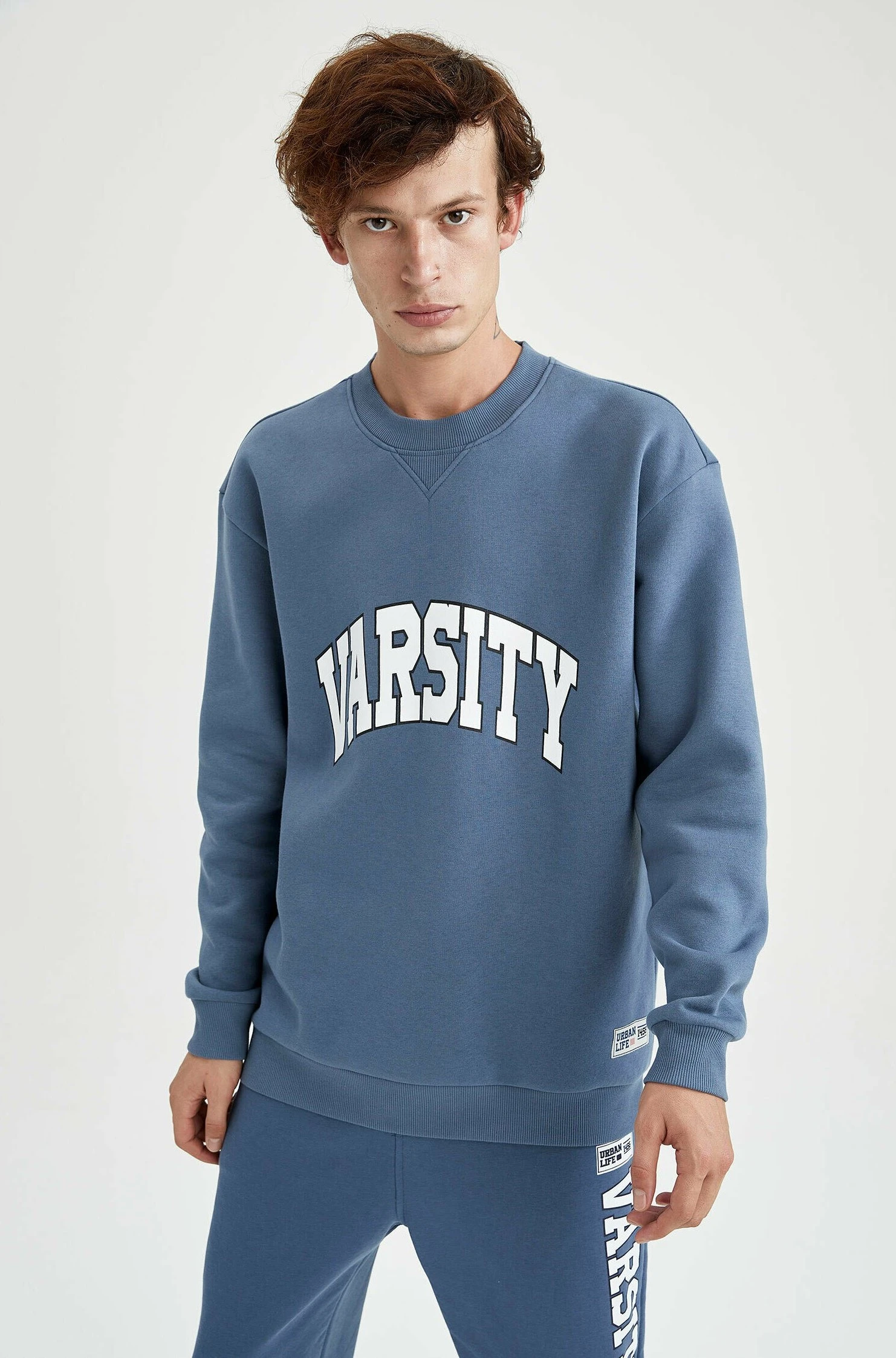 DeFacto Loose Fit - Sweater - Indigo 3 DeFacto Loose Fit - Sweater - Indigo