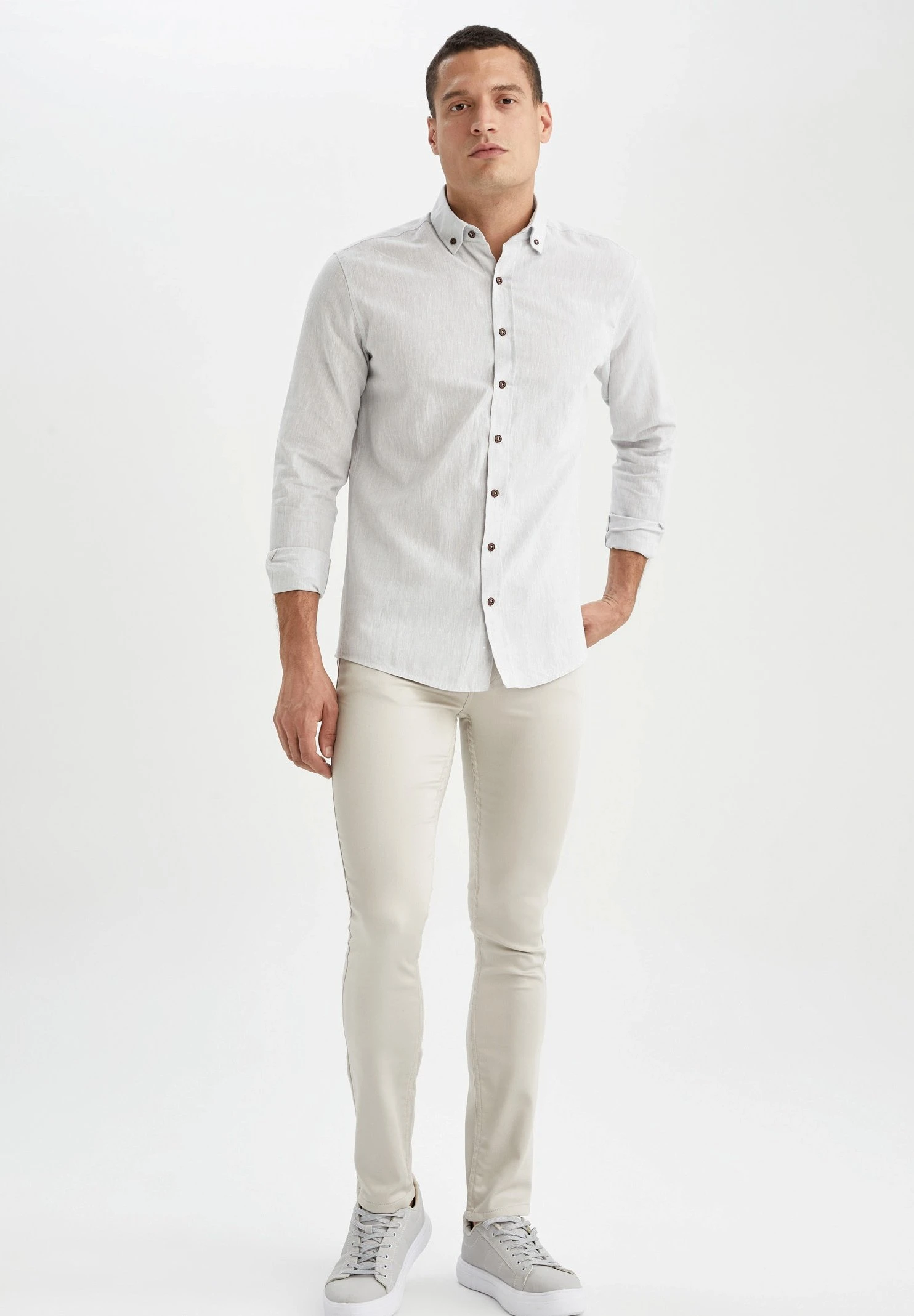 DeFacto Slim Fit - Slim Fit Jeans - Beige 4 DeFacto Slim Fit - Slim Fit Jeans - Beige - Afbeelding 2