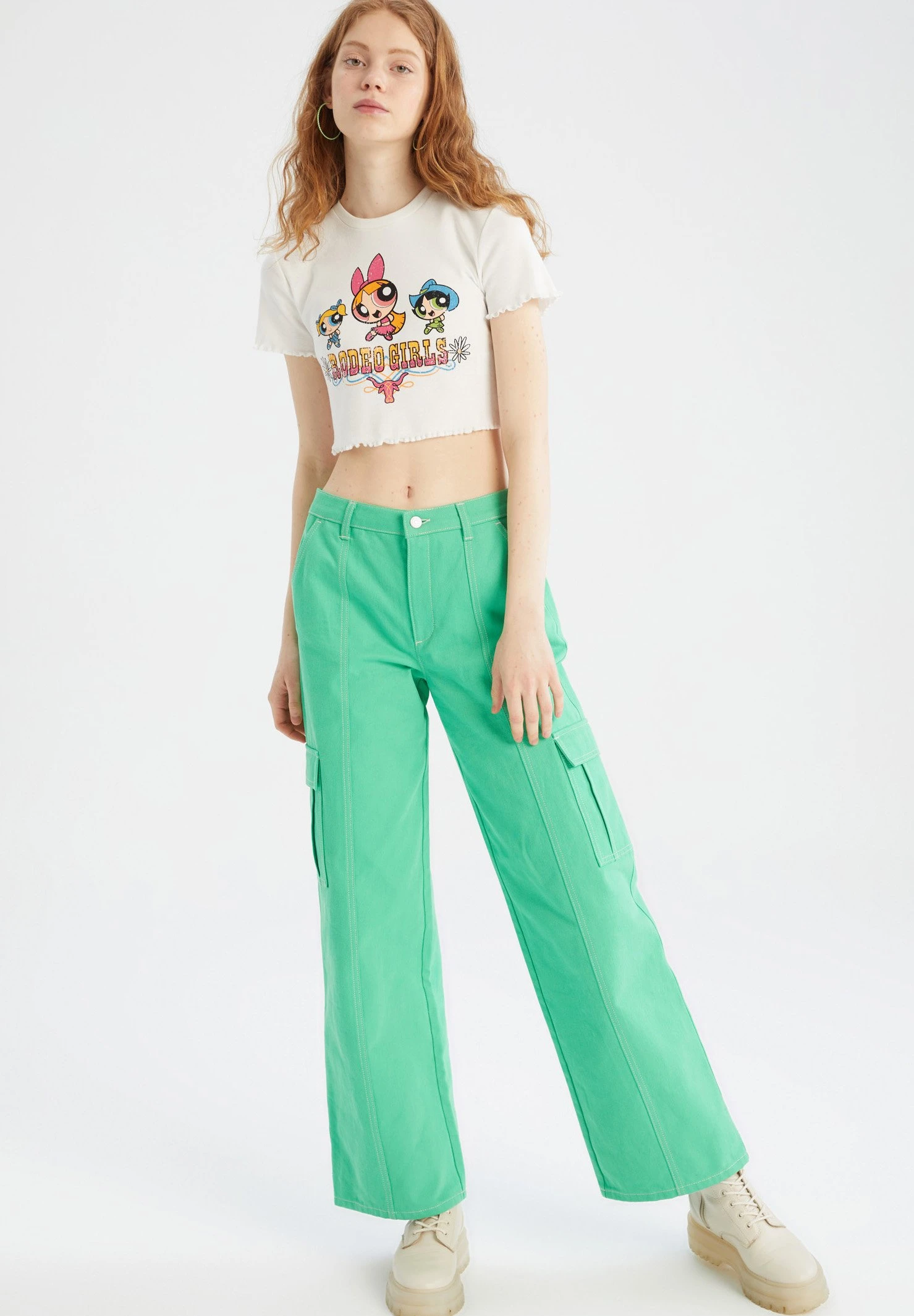 DeFacto Powerpuff Girls - T-Shirt Print - White 4 DeFacto Powerpuff Girls - T-Shirt Print - White - Afbeelding 2