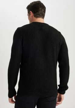 DeFacto Standart Fit - Trui - Black -DeFacto 4436524bf95c419498e4399d8596d2c2