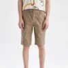 DeFacto Bermuda- Shorts - Brown -DeFacto 454504808c804dbf81cb50e0d30f59c0