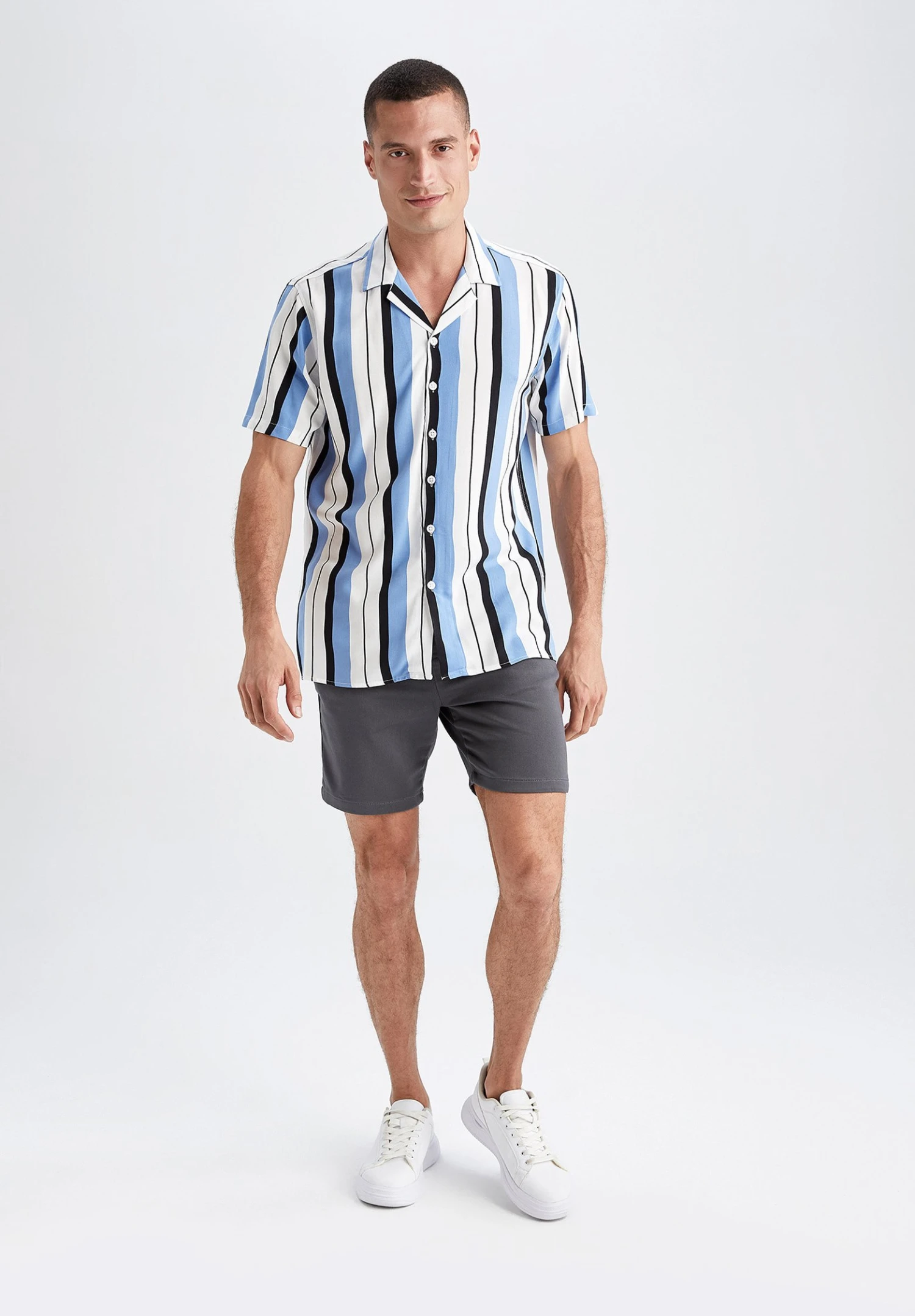 DeFacto Regular Fit- Overhemd - Blue 4 DeFacto Regular Fit- Overhemd - Blue - Afbeelding 2