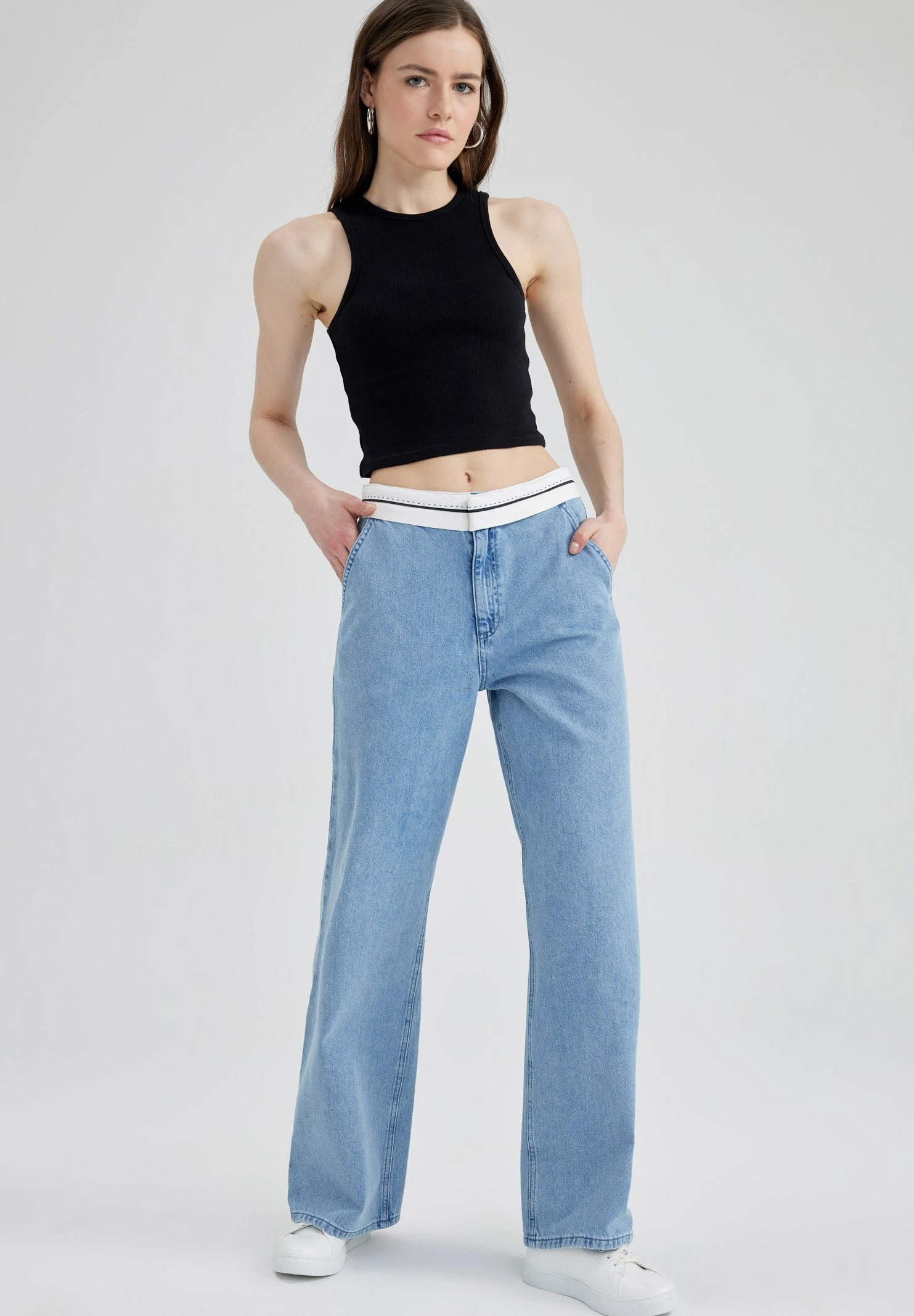 DeFacto Wide Leg - Flared Jeans - Blue 4 DeFacto Wide Leg - Flared Jeans - Blue - Afbeelding 2