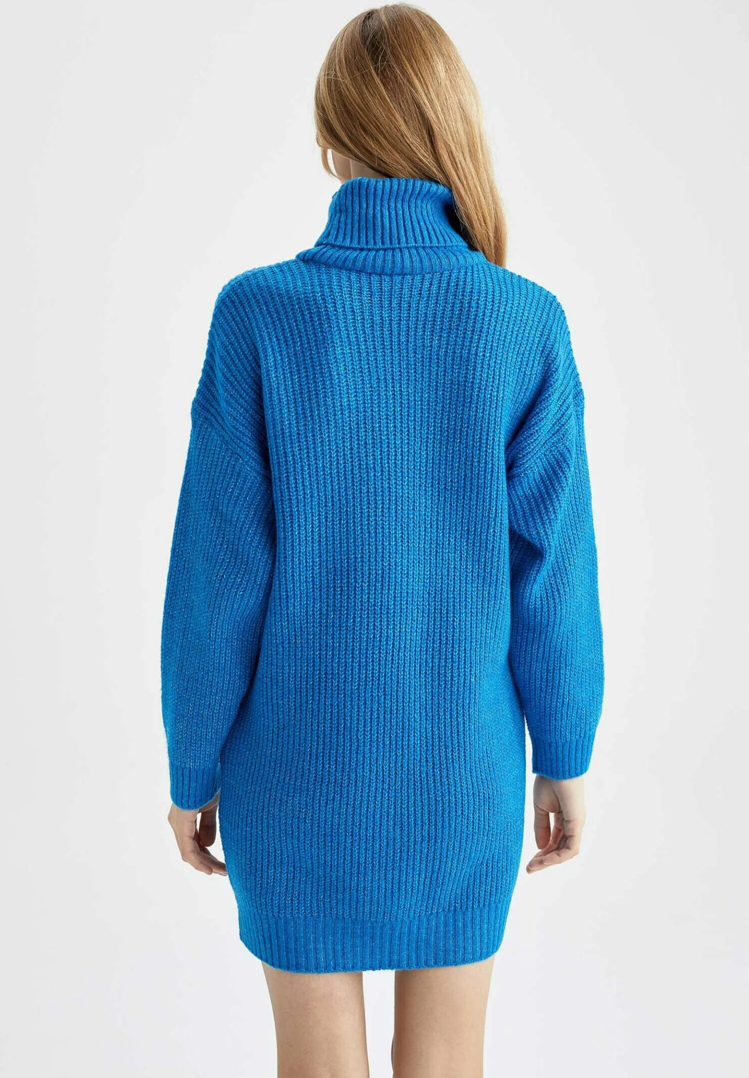 DeFacto Gebreide Jurk - Blue 5 DeFacto Gebreide Jurk - Blue - Afbeelding 3