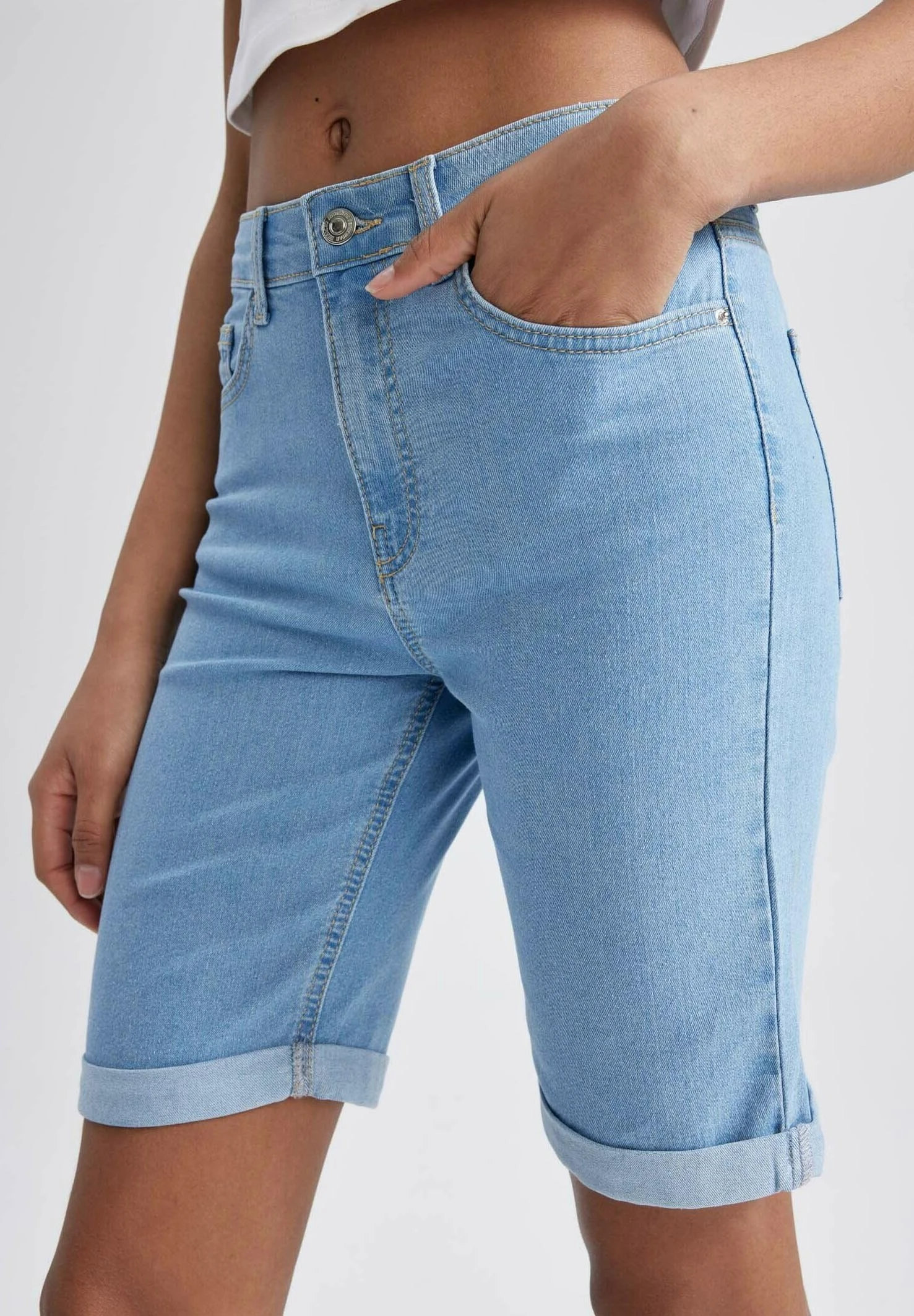 DeFacto Bermuda - Jeansshort - Blue 6 DeFacto Bermuda - Jeansshort - Blue - Afbeelding 4