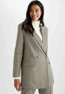 DeFacto Regular Fit - Halflange Jas - Beige -DeFacto 4618719e0953458f89ee8f2073c86a03