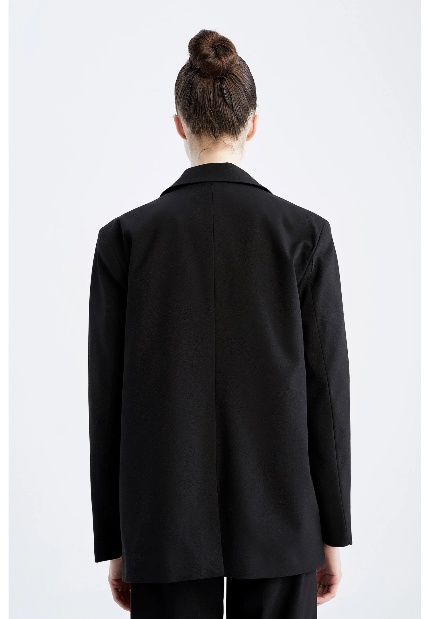 DeFacto Regular Fit- Halflange Jas - Black 5 DeFacto Regular Fit- Halflange Jas - Black - Afbeelding 3