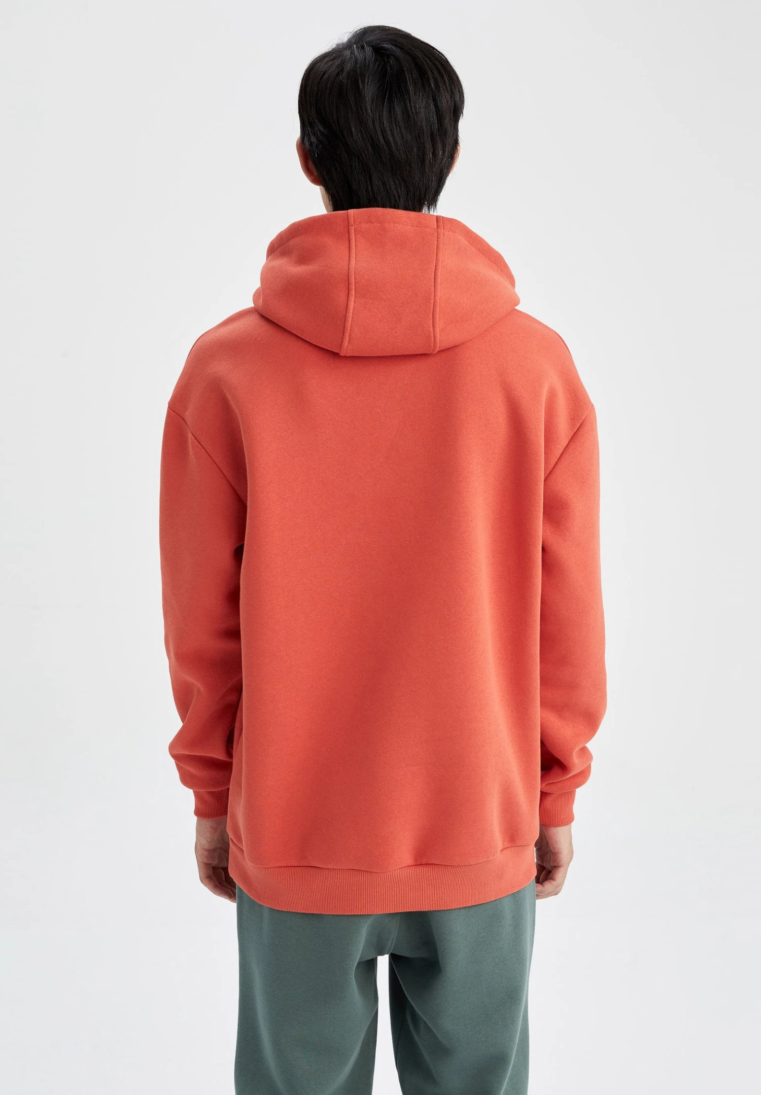 DeFacto Boxy Fit - Hoodie - Orange 5 DeFacto Boxy Fit - Hoodie - Orange - Afbeelding 3