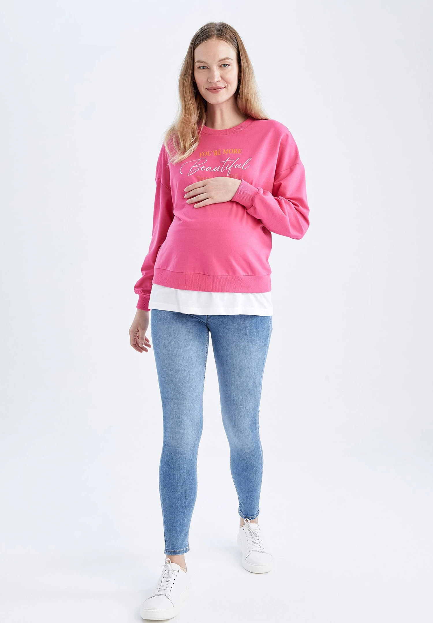 DeFacto Regular Fit - Sweater - Pink 4 DeFacto Regular Fit - Sweater - Pink - Afbeelding 2