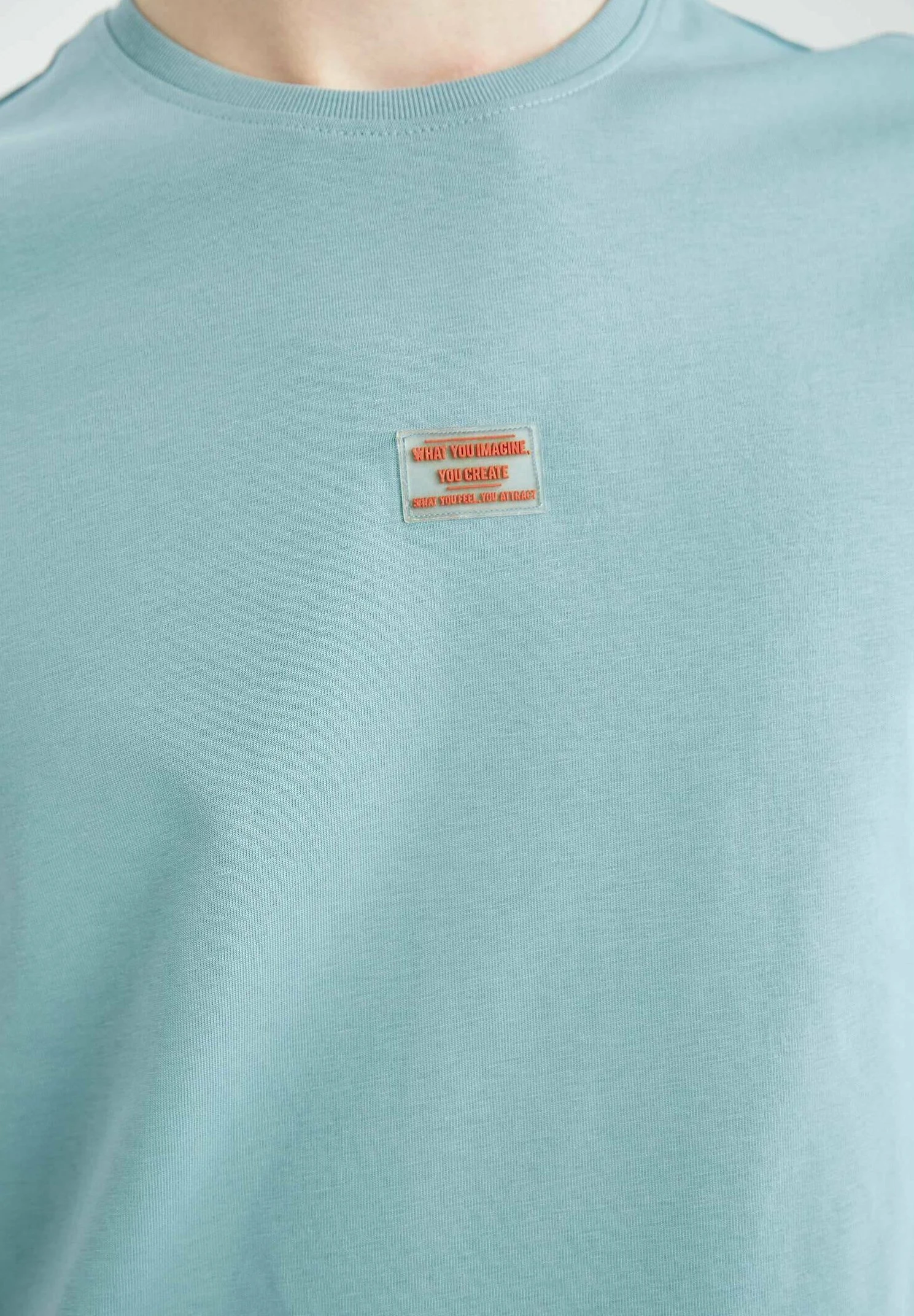 DeFacto T-Shirt Basic - Green 7 DeFacto T-Shirt Basic - Green - Afbeelding 5