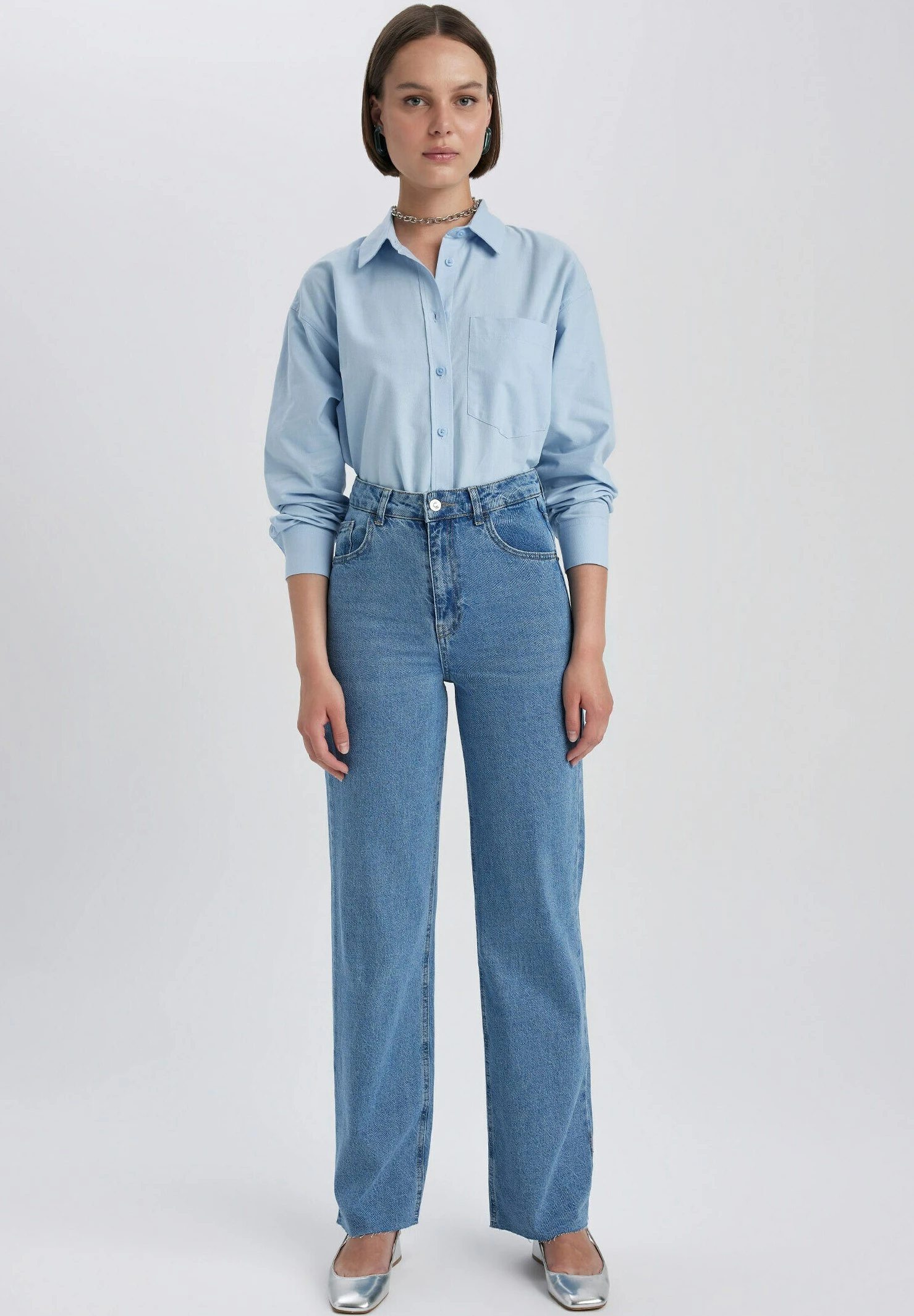 DeFacto Straight Leg Jeans - Blue 4 DeFacto Straight Leg Jeans - Blue - Afbeelding 2