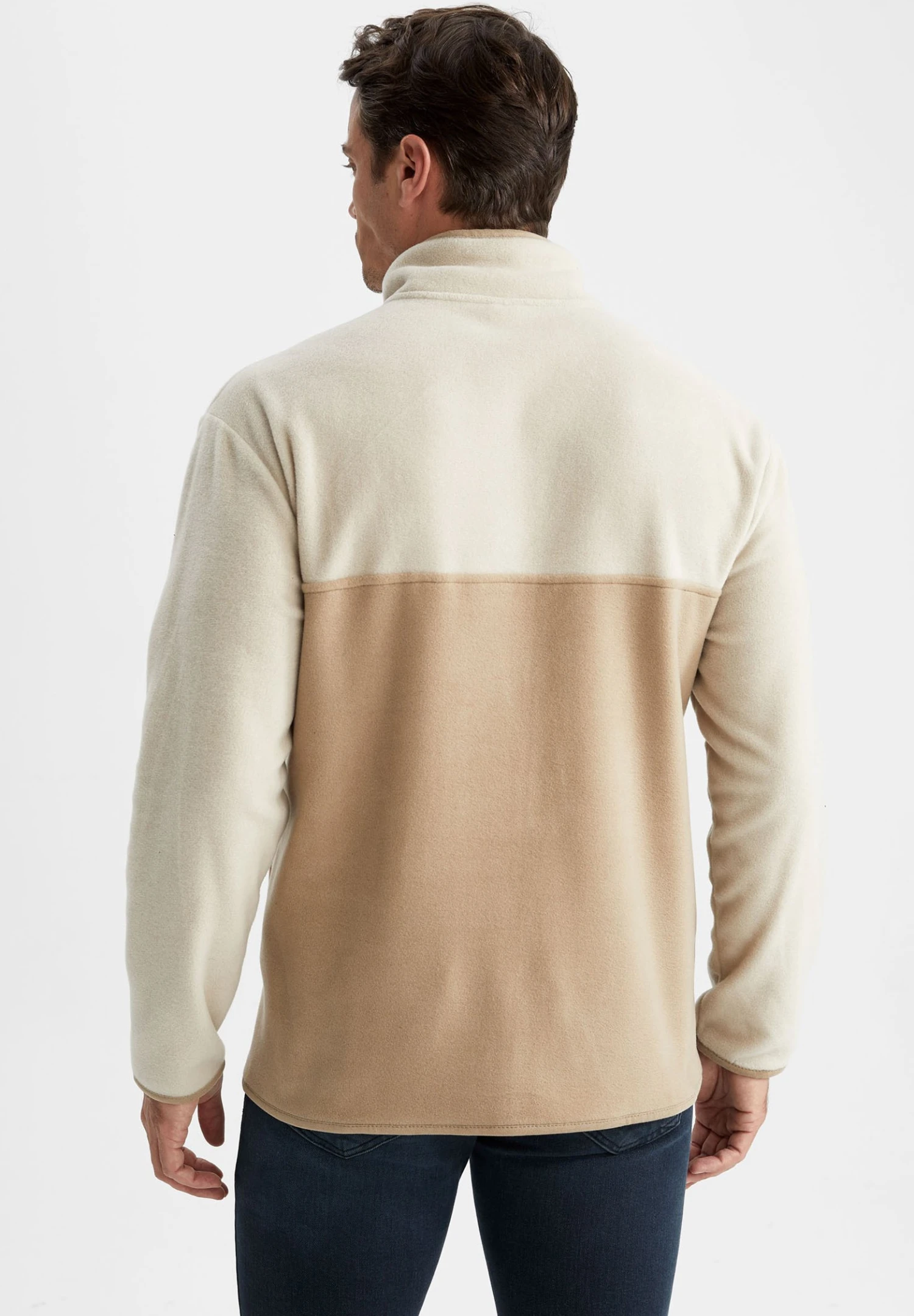 DeFacto Fleece Trui - Ecru 5 DeFacto Fleece Trui - Ecru - Afbeelding 3